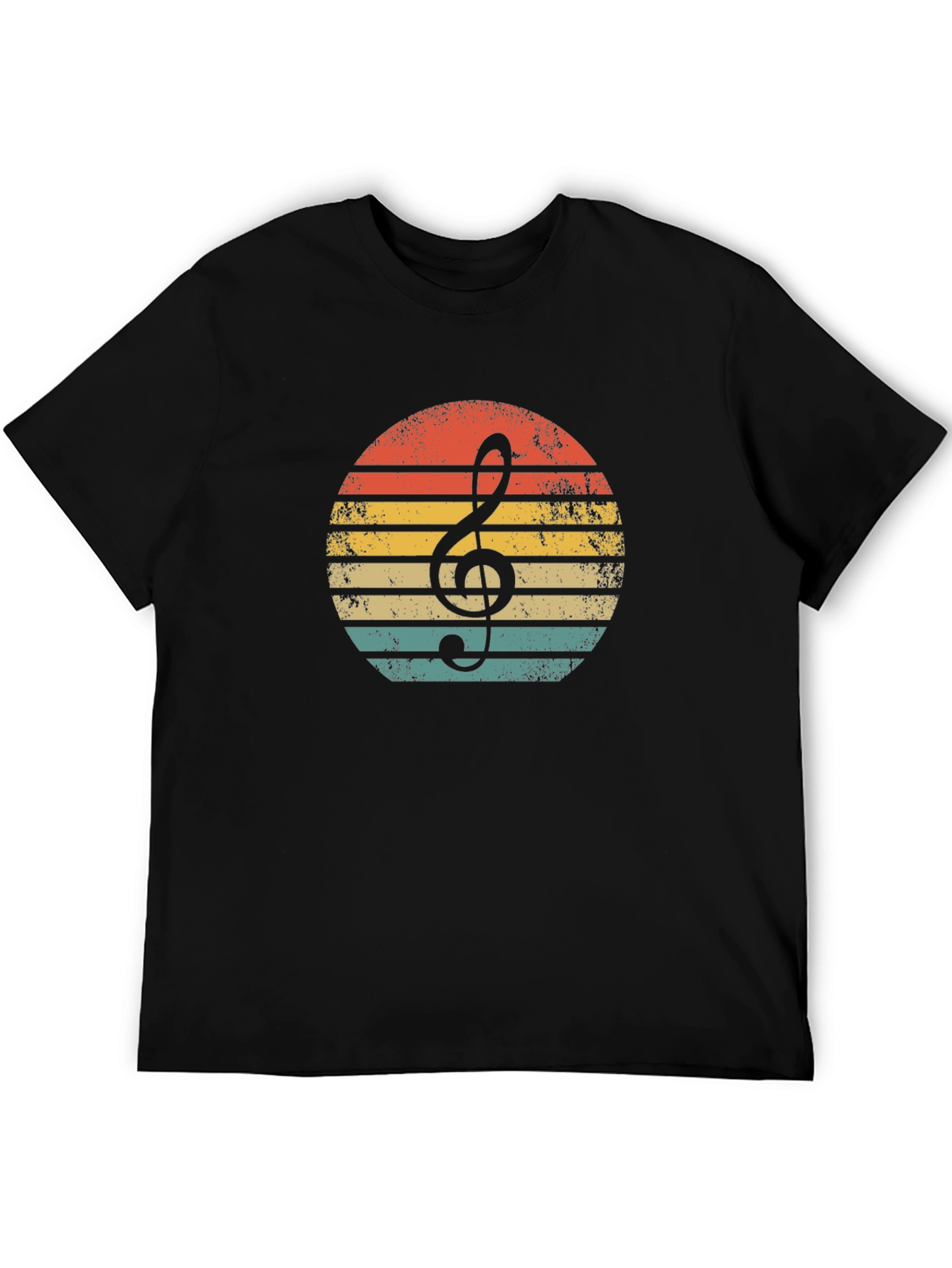 Retro Music Note Graphic Tee - Soft Style