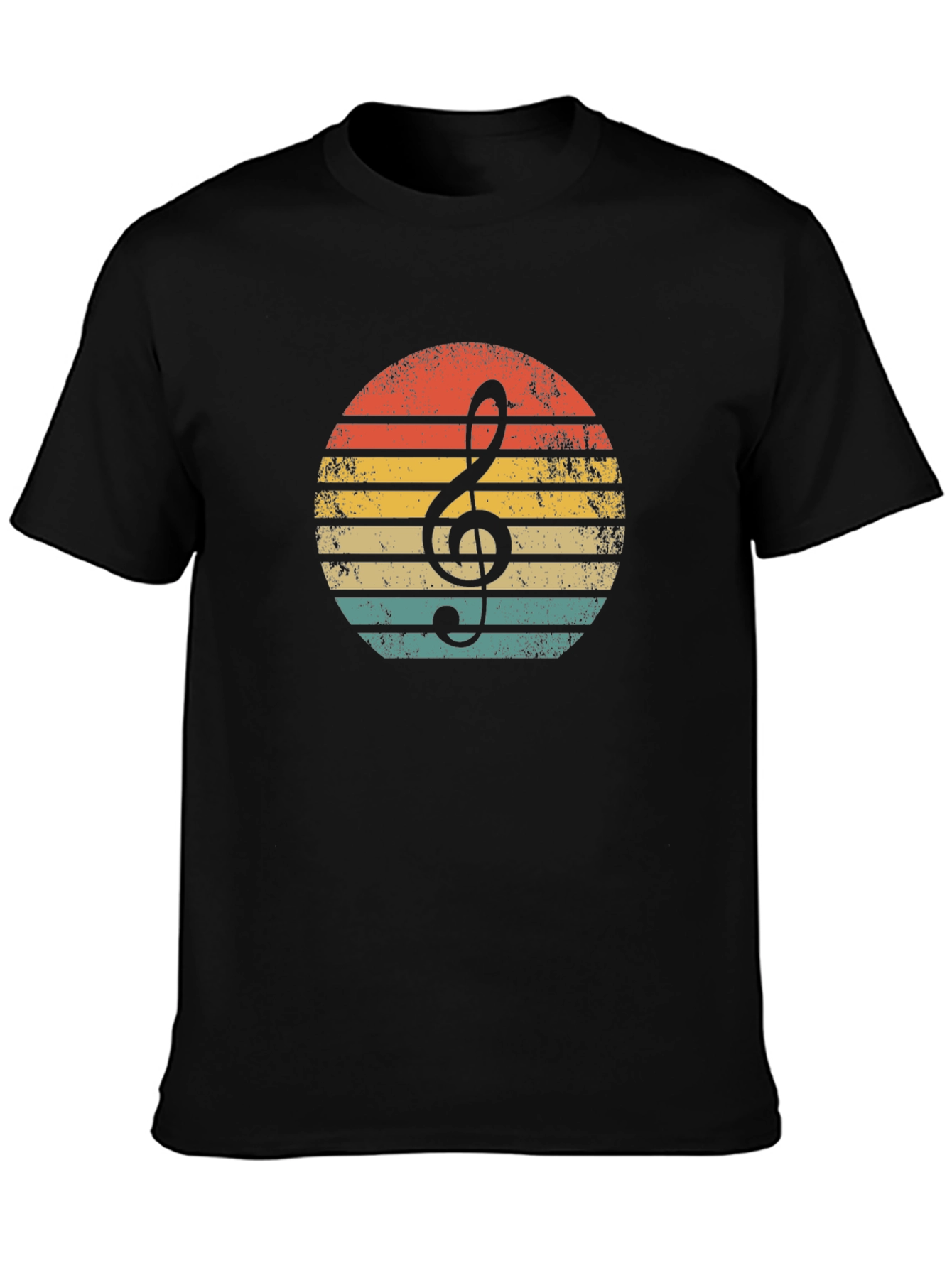 Retro Music Note Graphic Tee - Soft Style