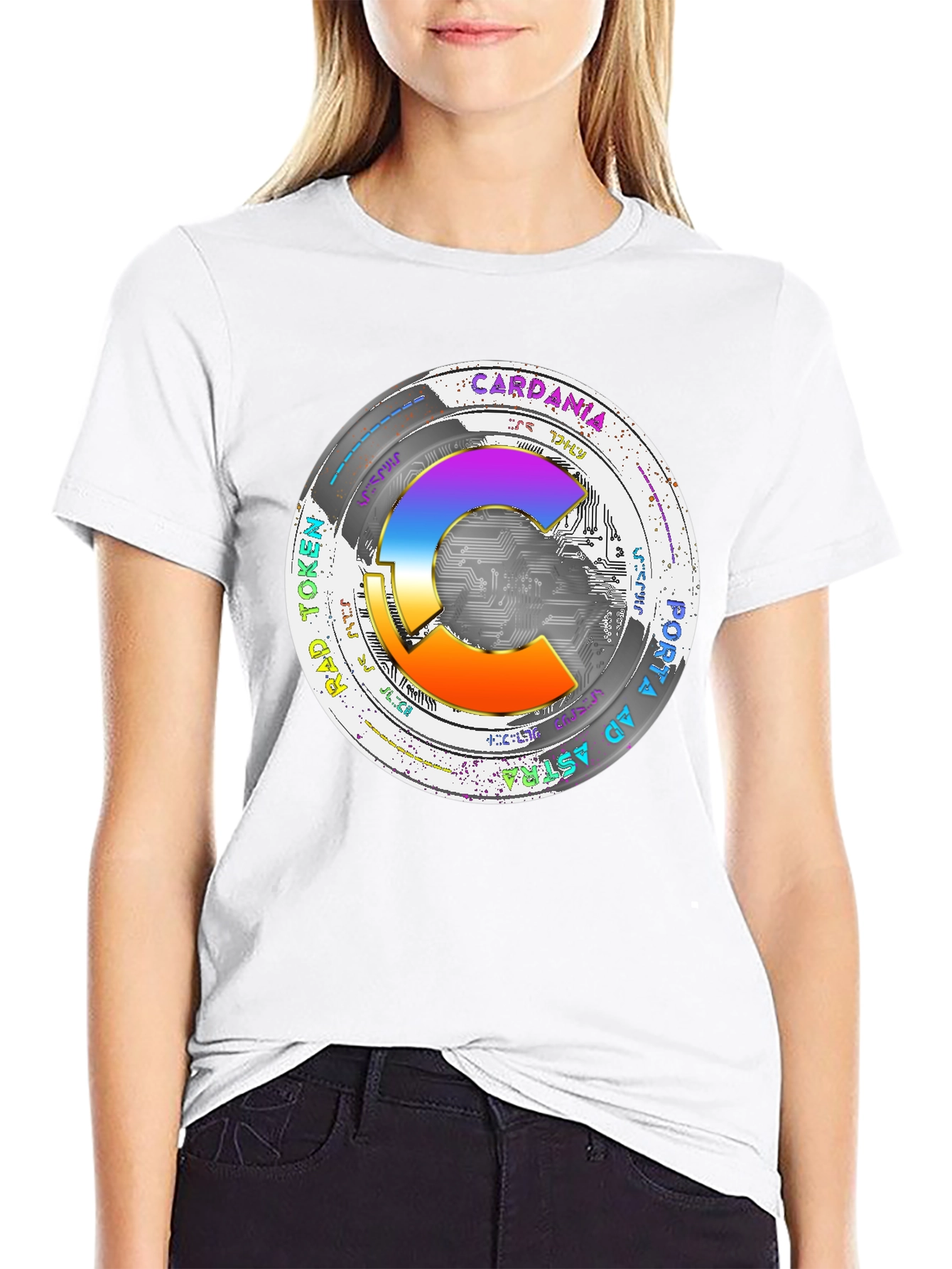 Cardania Token T-Shirt - Black Graphic Tee
