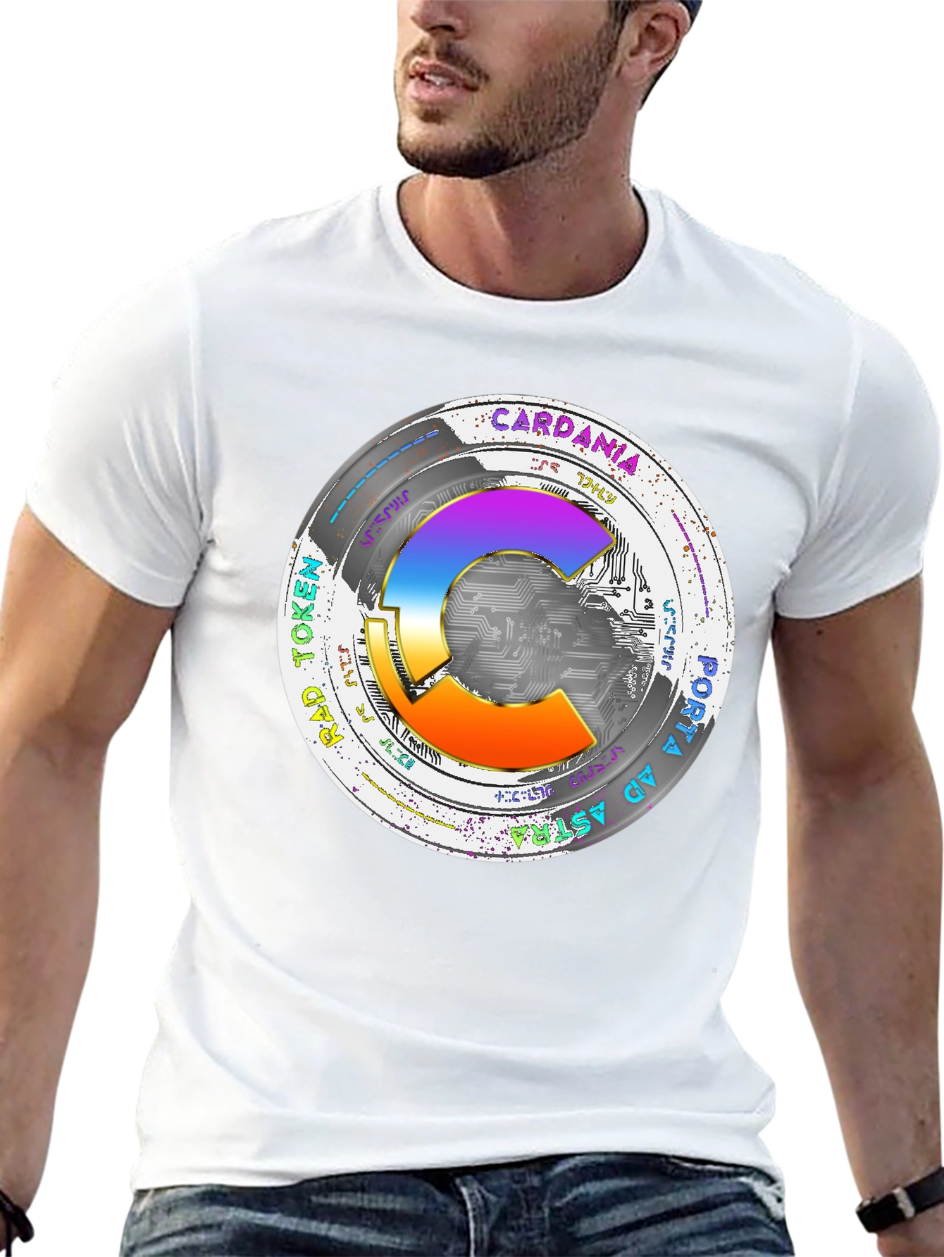 Cardania Token T-Shirt - Black Graphic Tee