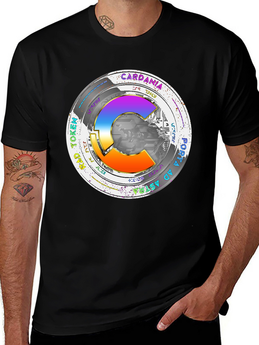Cardania Token T-Shirt - Black Graphic Tee