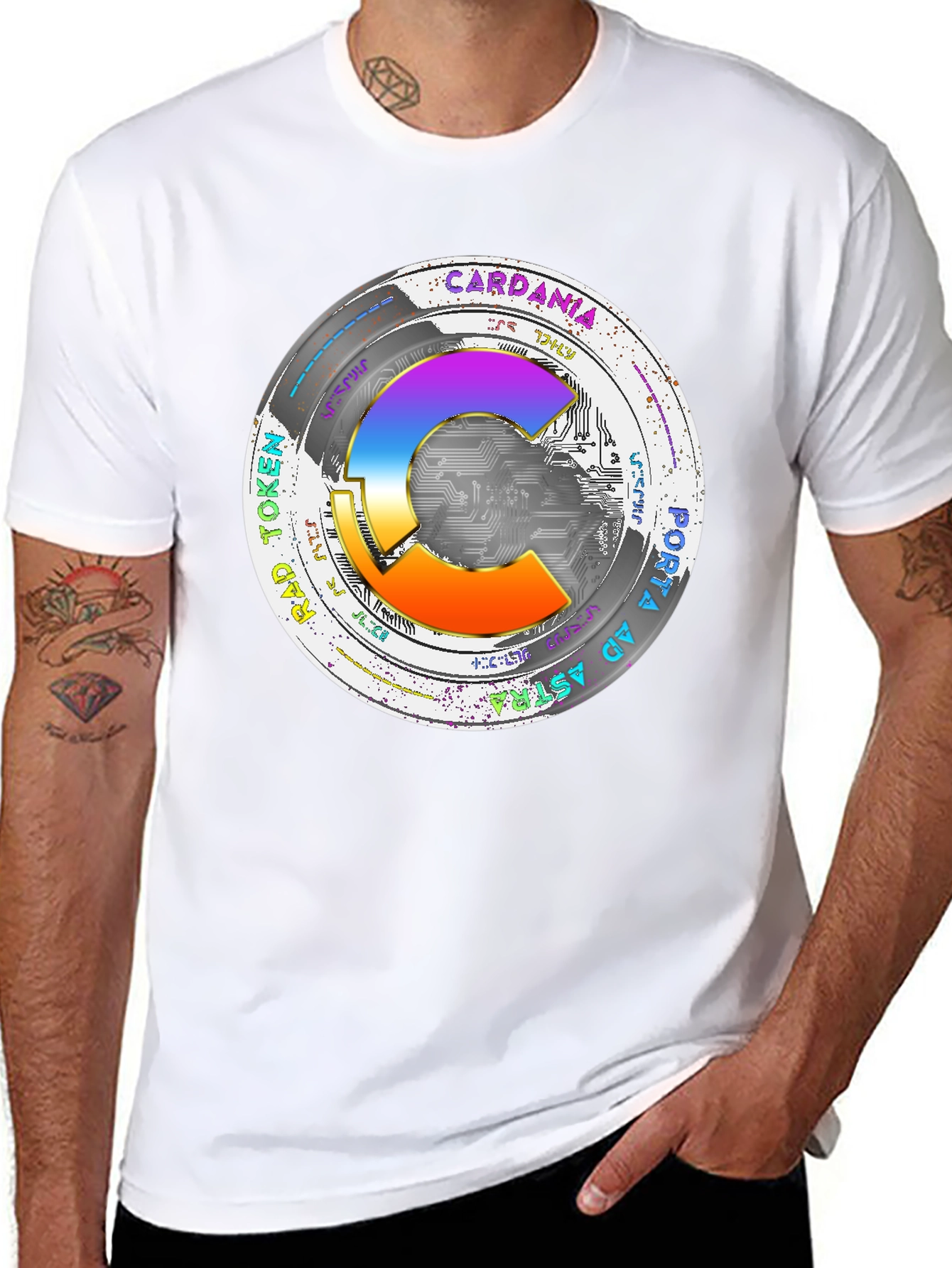 Cardania Token T-Shirt - Black Graphic Tee