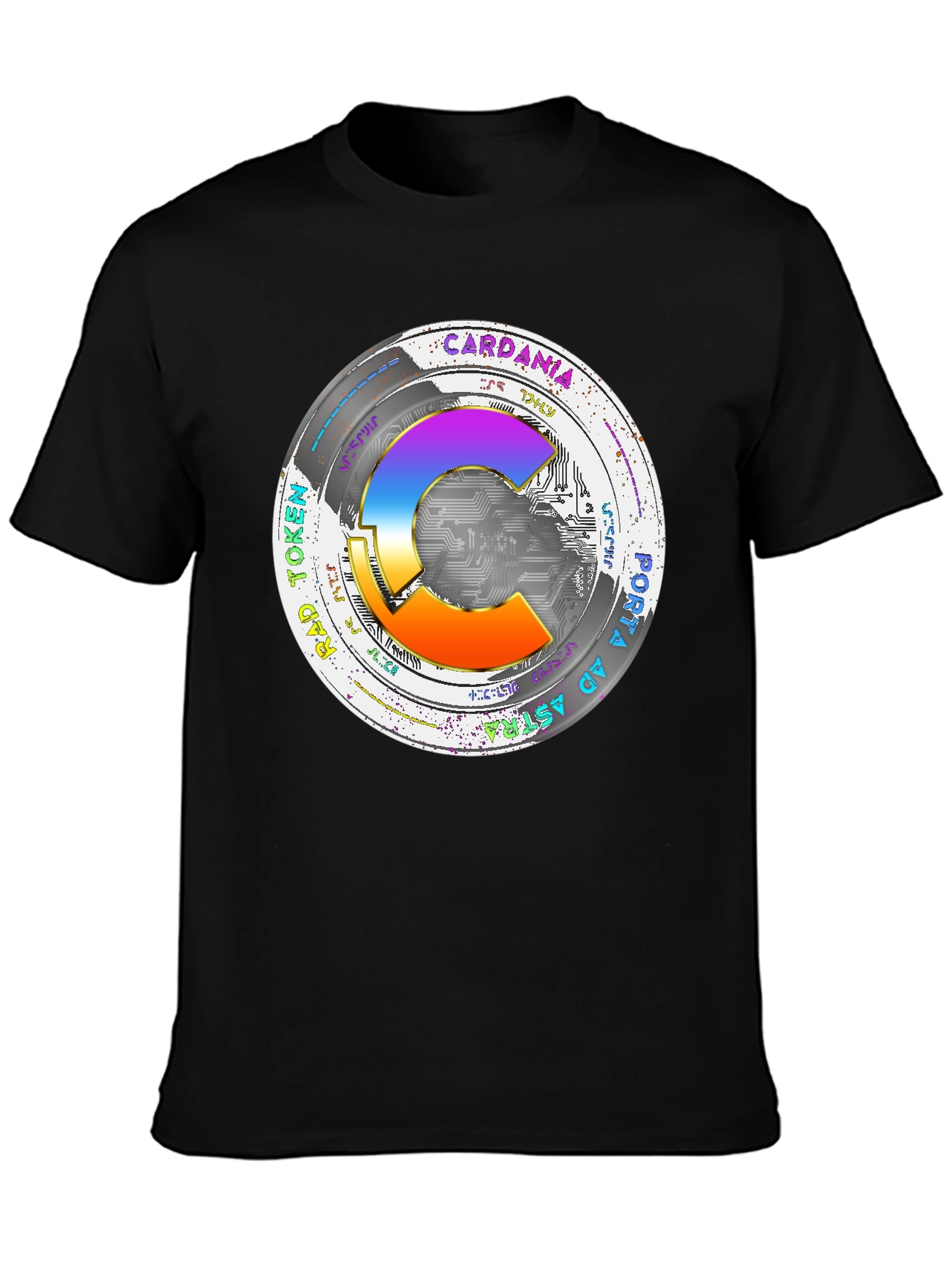 Cardania Token T-Shirt - Black Graphic Tee