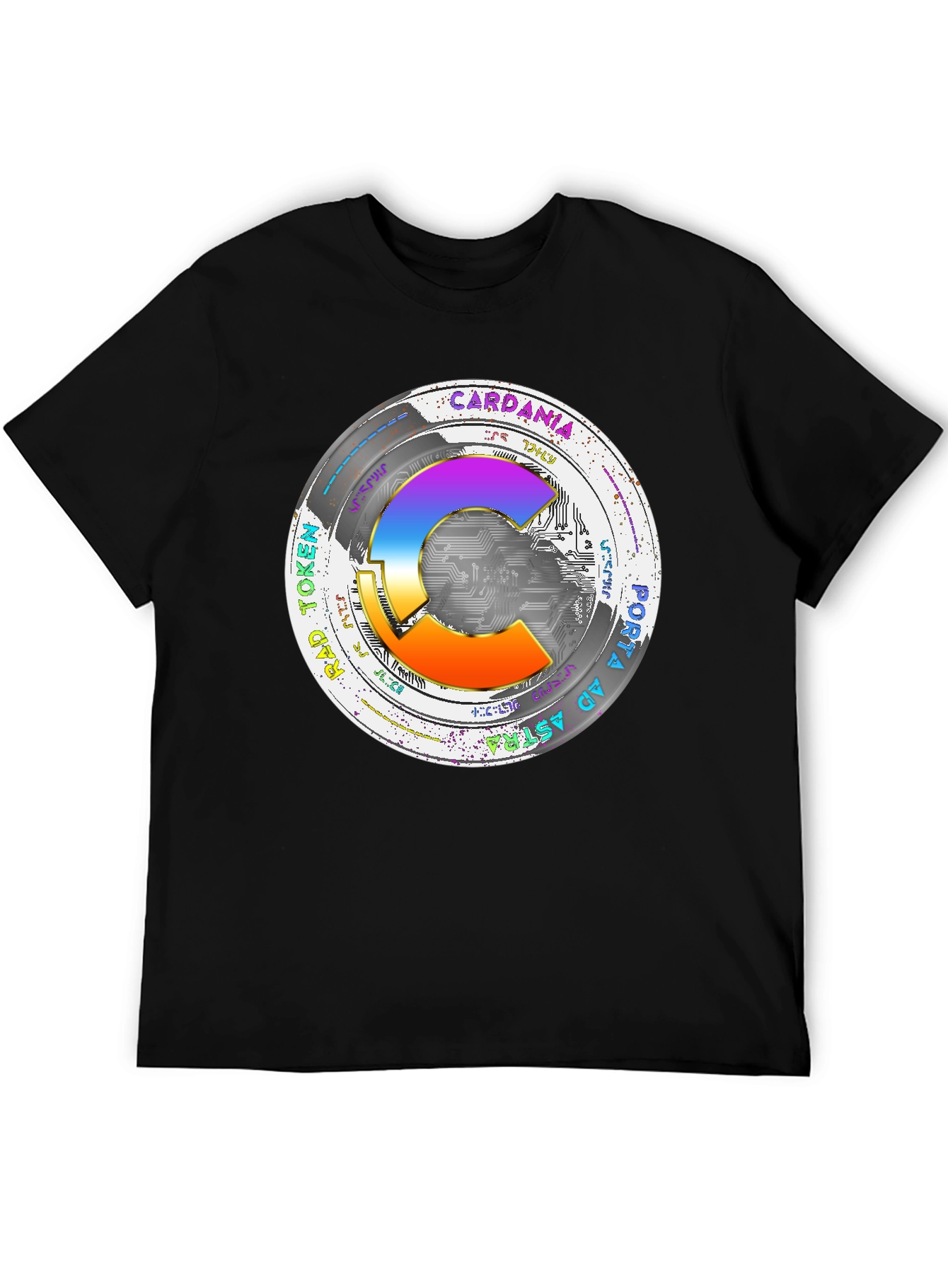 Cardania Token T-Shirt - Black Graphic Tee