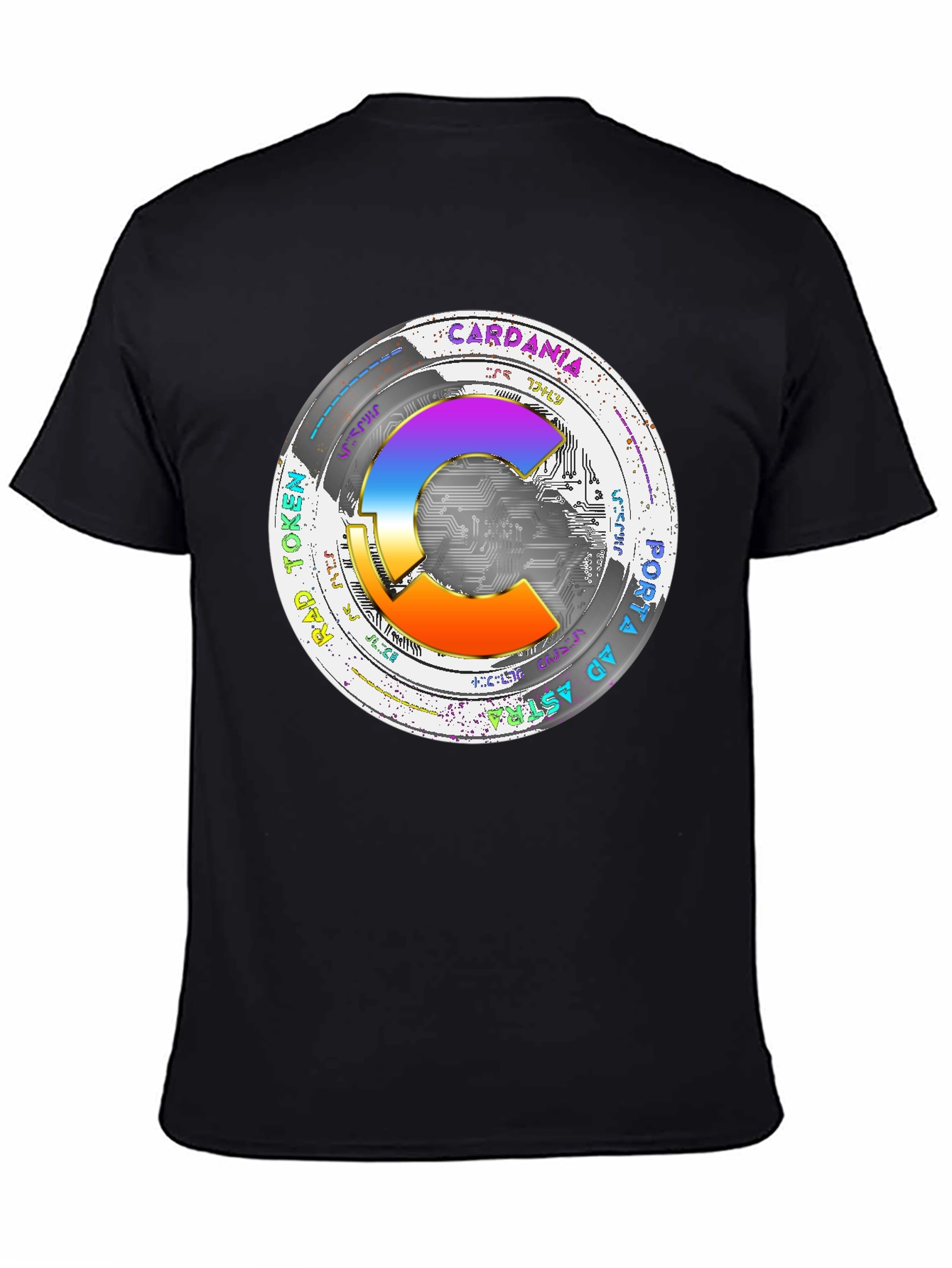 Cardania Token T-Shirt - Black Graphic Tee