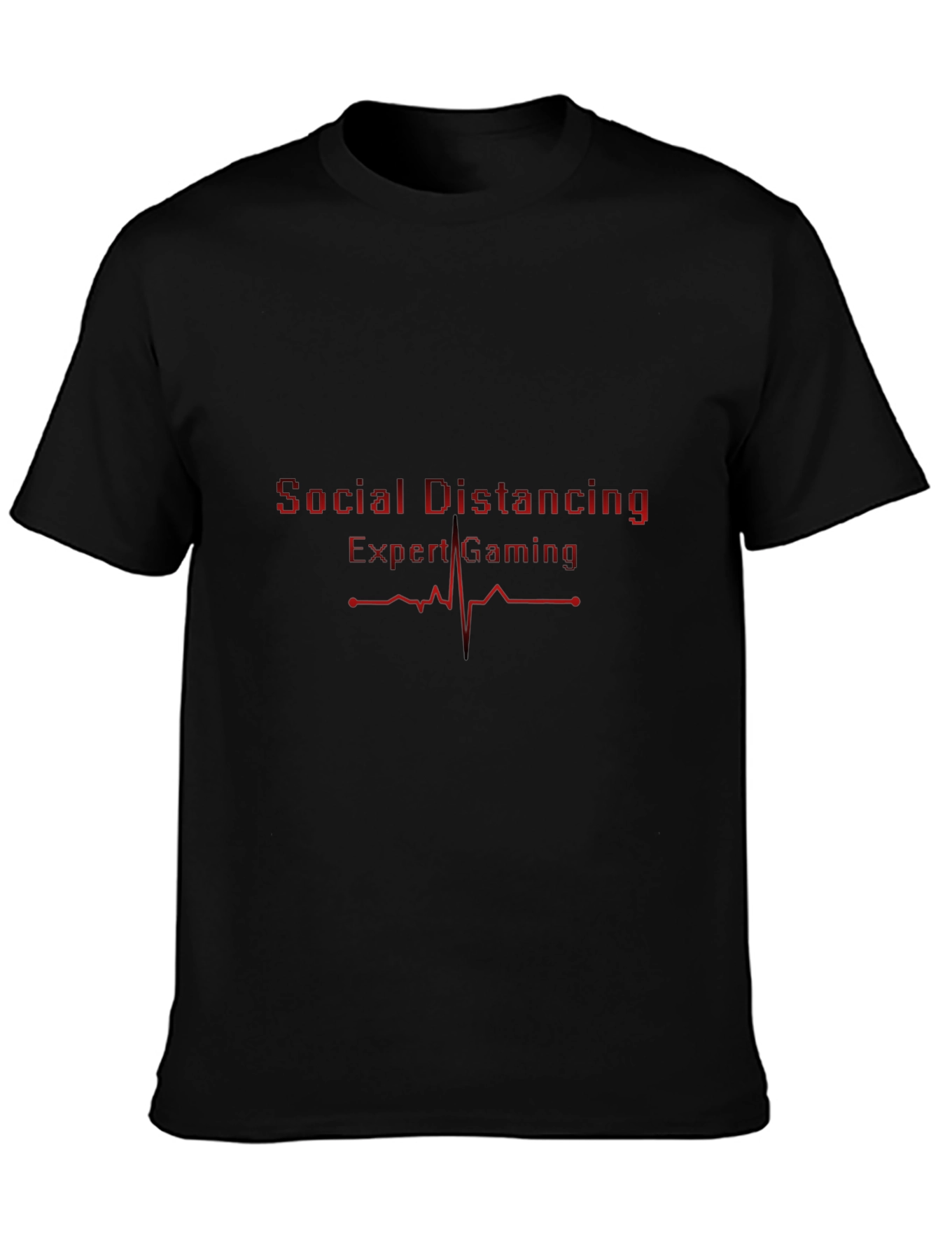 Social Distancing Expert Gaming T-Shirt - Black