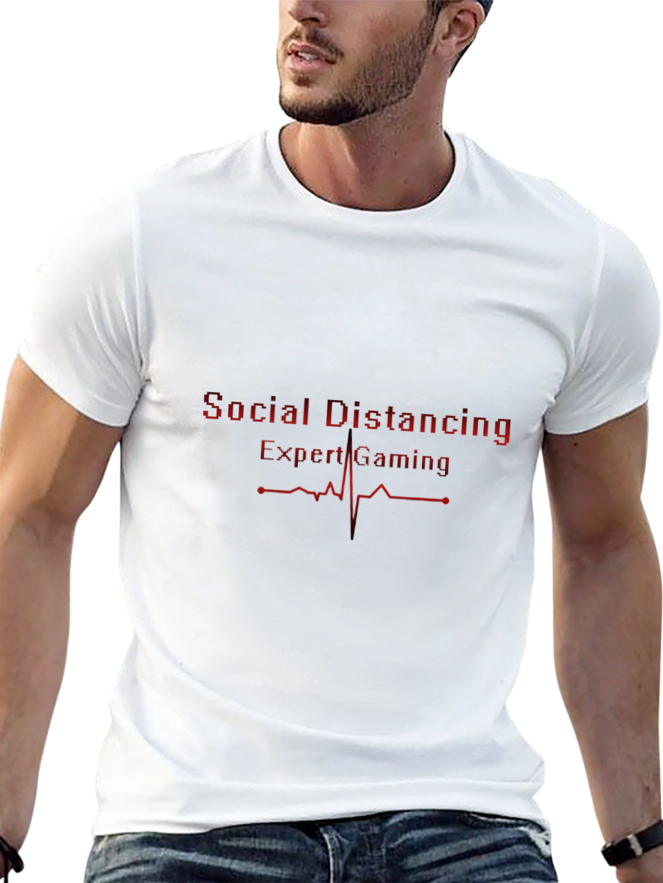 Social Distancing Expert Gaming T-Shirt - Black