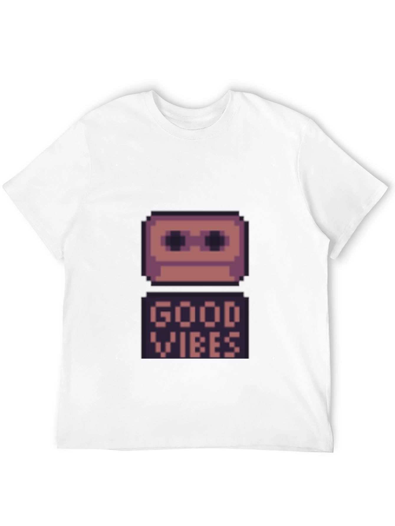 Retro Pixel Good Vibes T-Shirt - Black