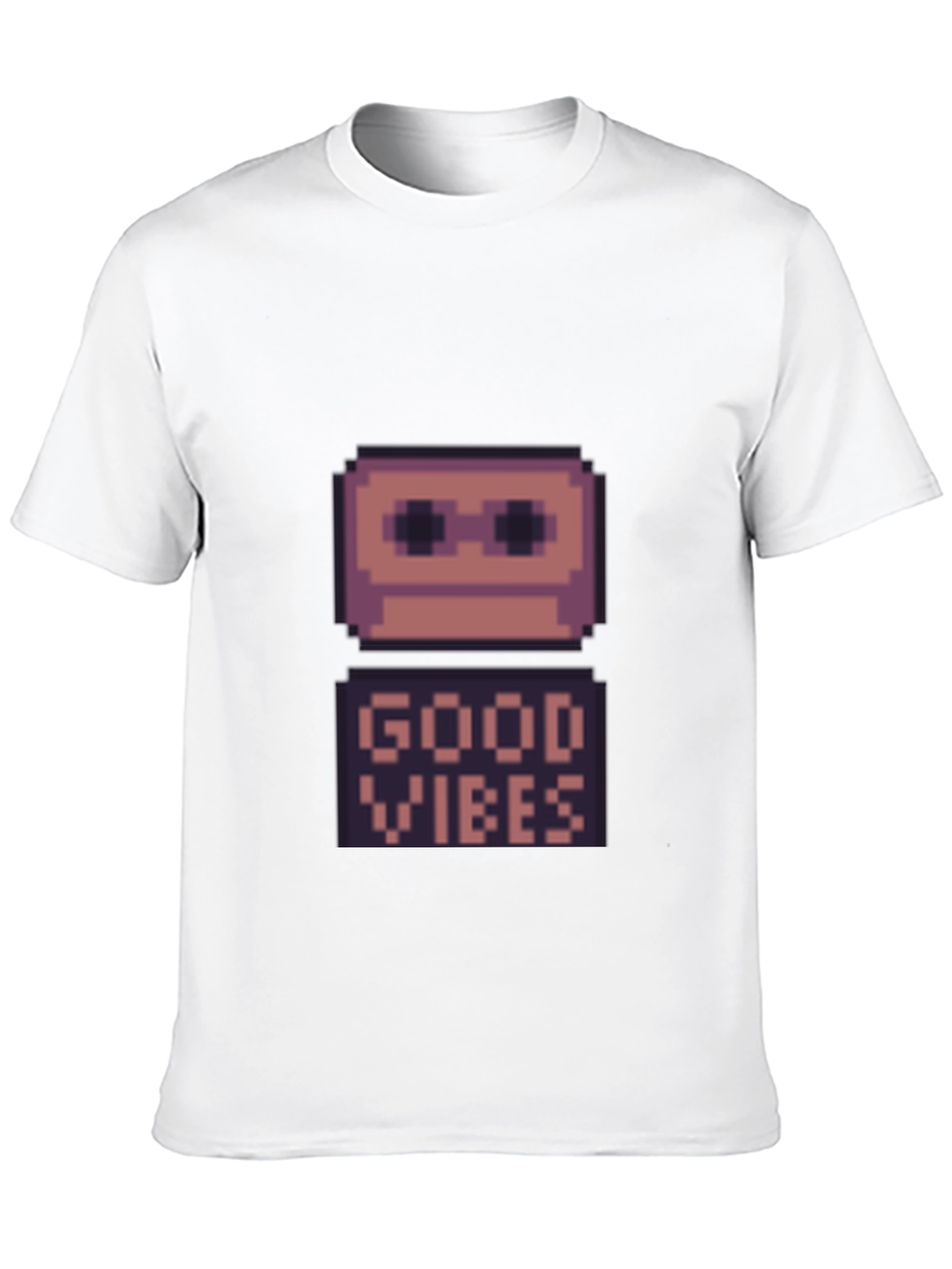 Retro Pixel Good Vibes T-Shirt - Black