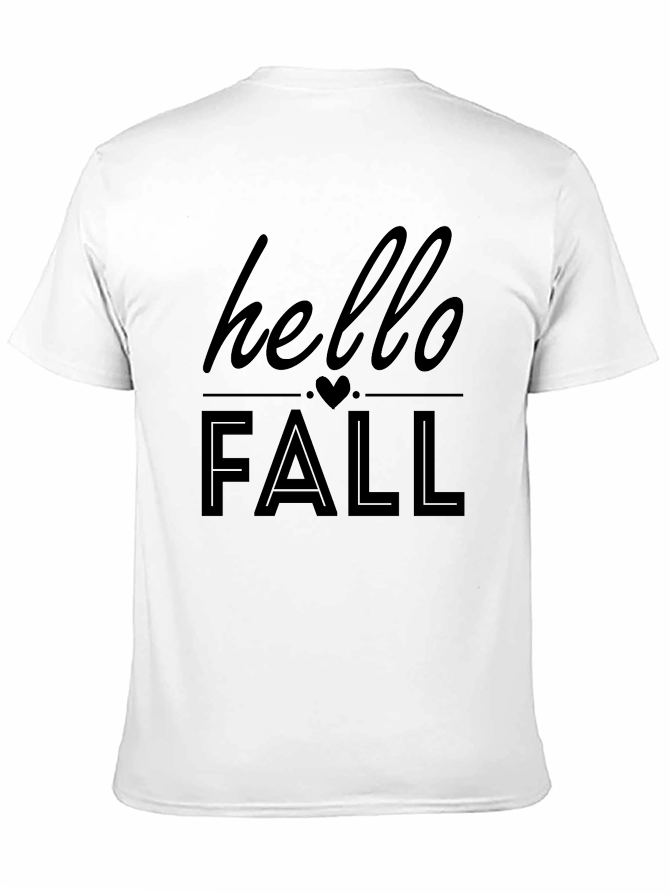 Hello Fall Graphic Tee - Black Casual T-Shirt