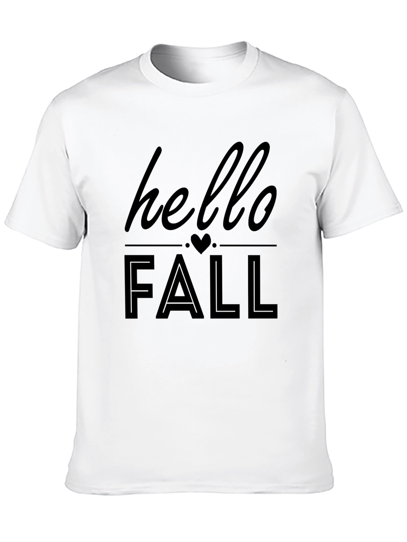 Hello Fall Graphic Tee - Black Casual T-Shirt