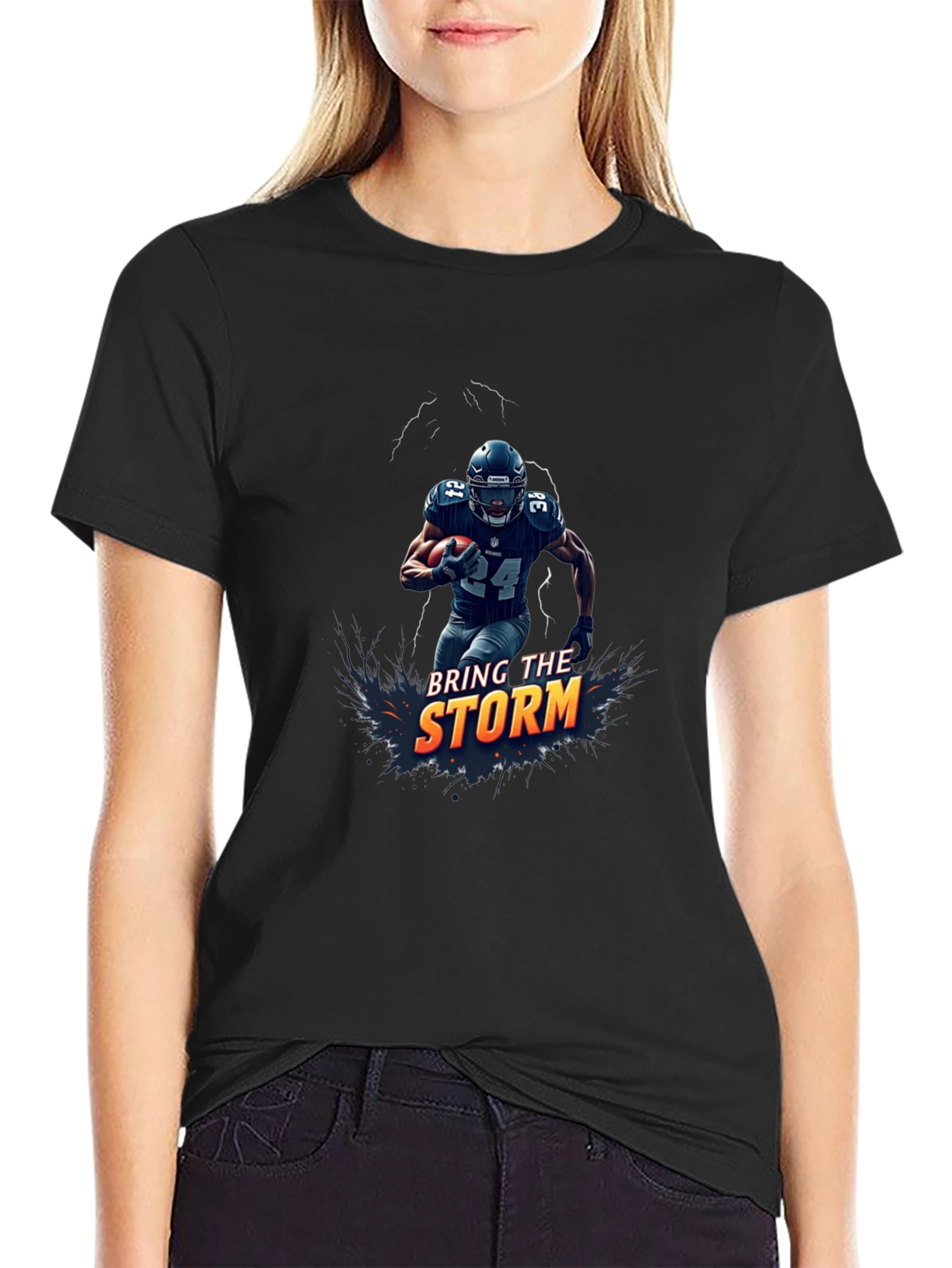 Bring The Storm Football Graphic T-Shirt