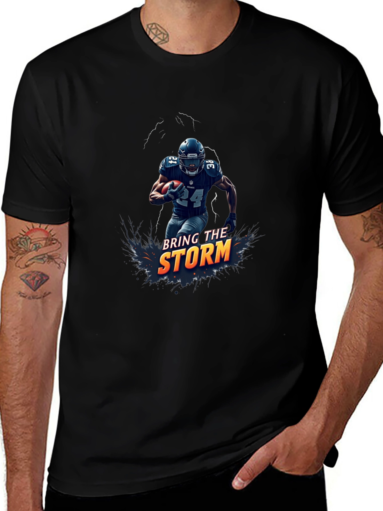 Bring The Storm Football Graphic T-Shirt