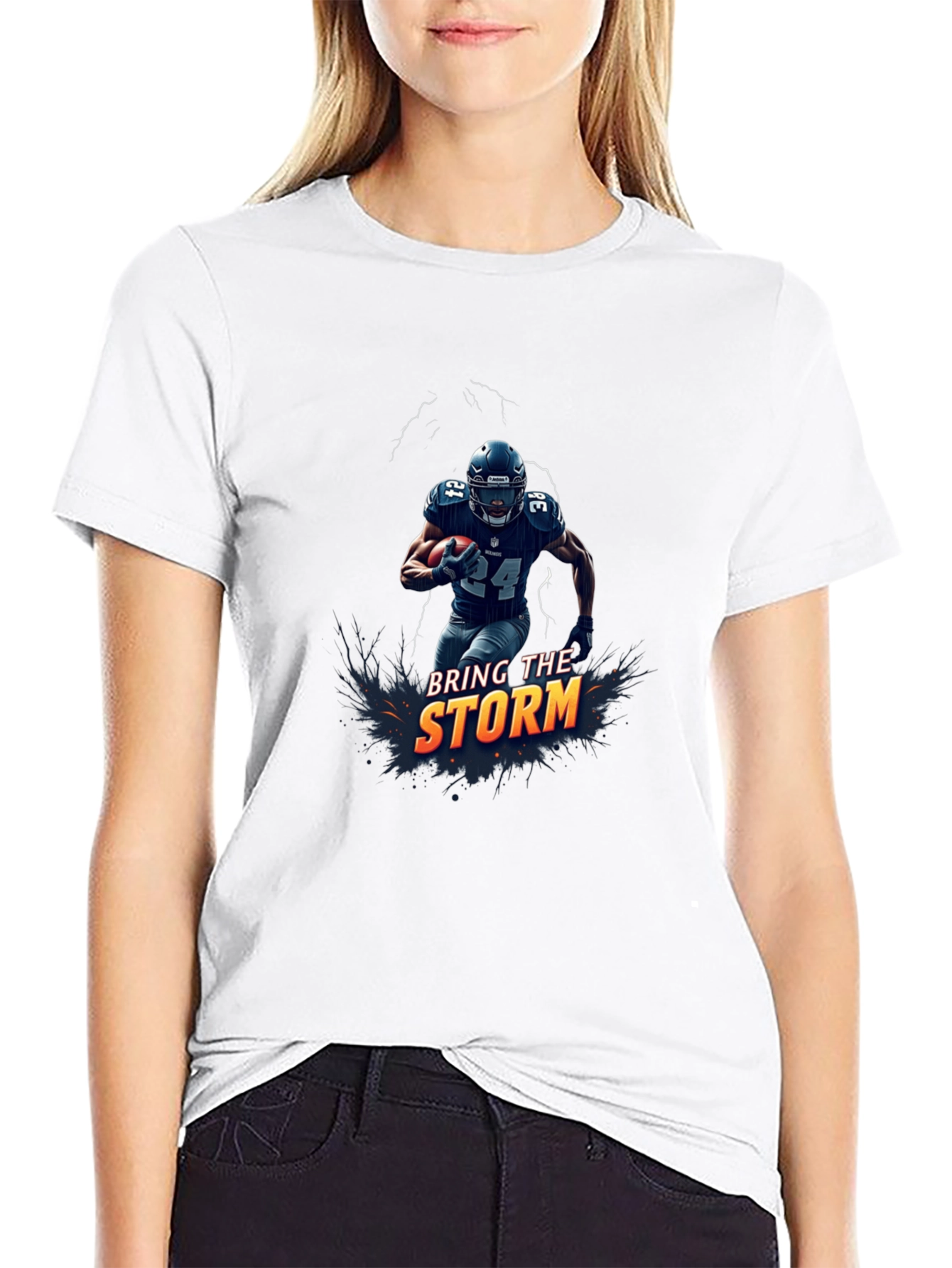 Bring The Storm Football Graphic T-Shirt
