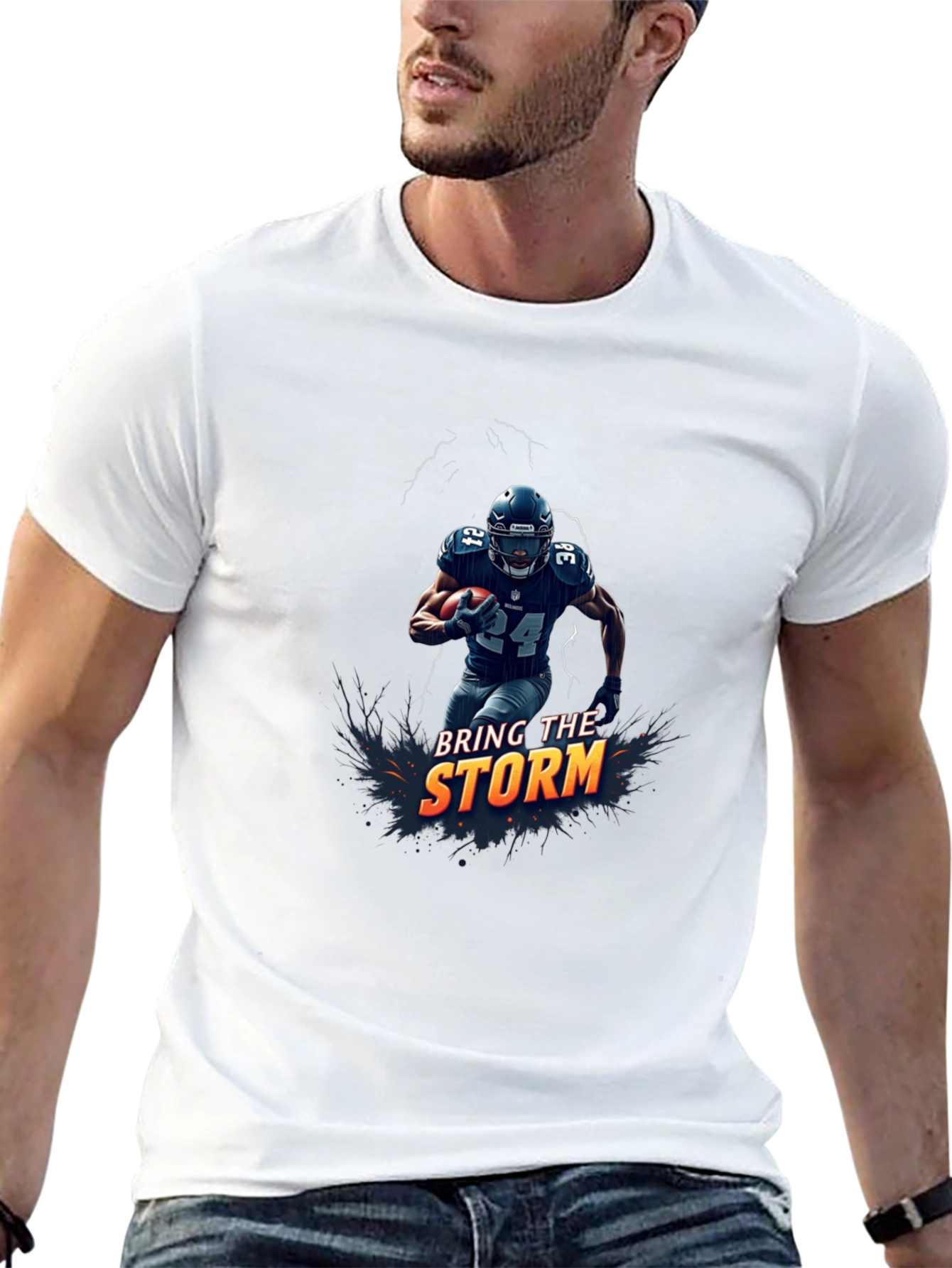 Bring The Storm Football Graphic T-Shirt