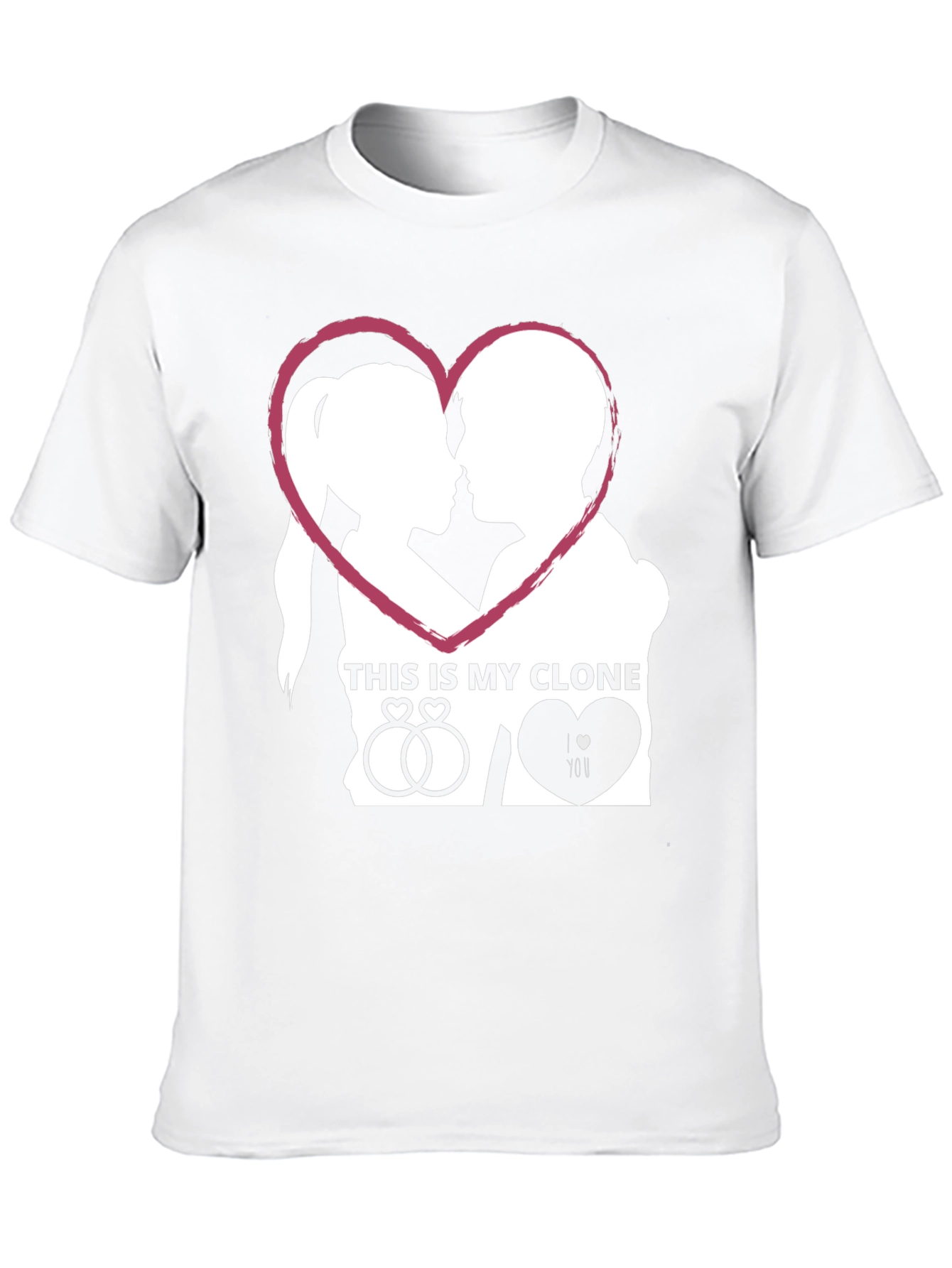 Couples This is My Clone Graphic Tee - Black