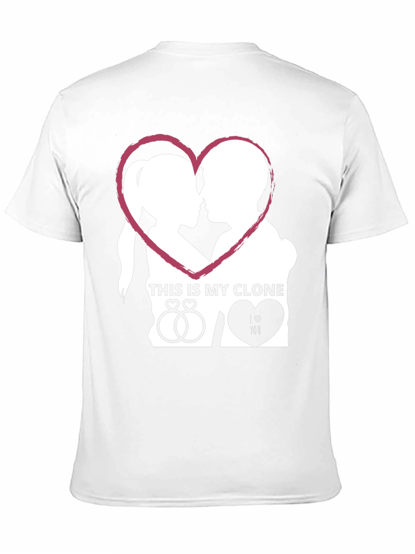 Couples This is My Clone Graphic Tee - Black