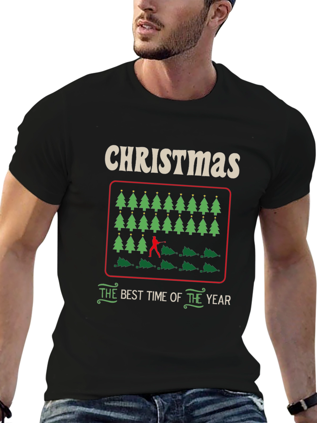 Christmas Tree Cutting Humor Tee