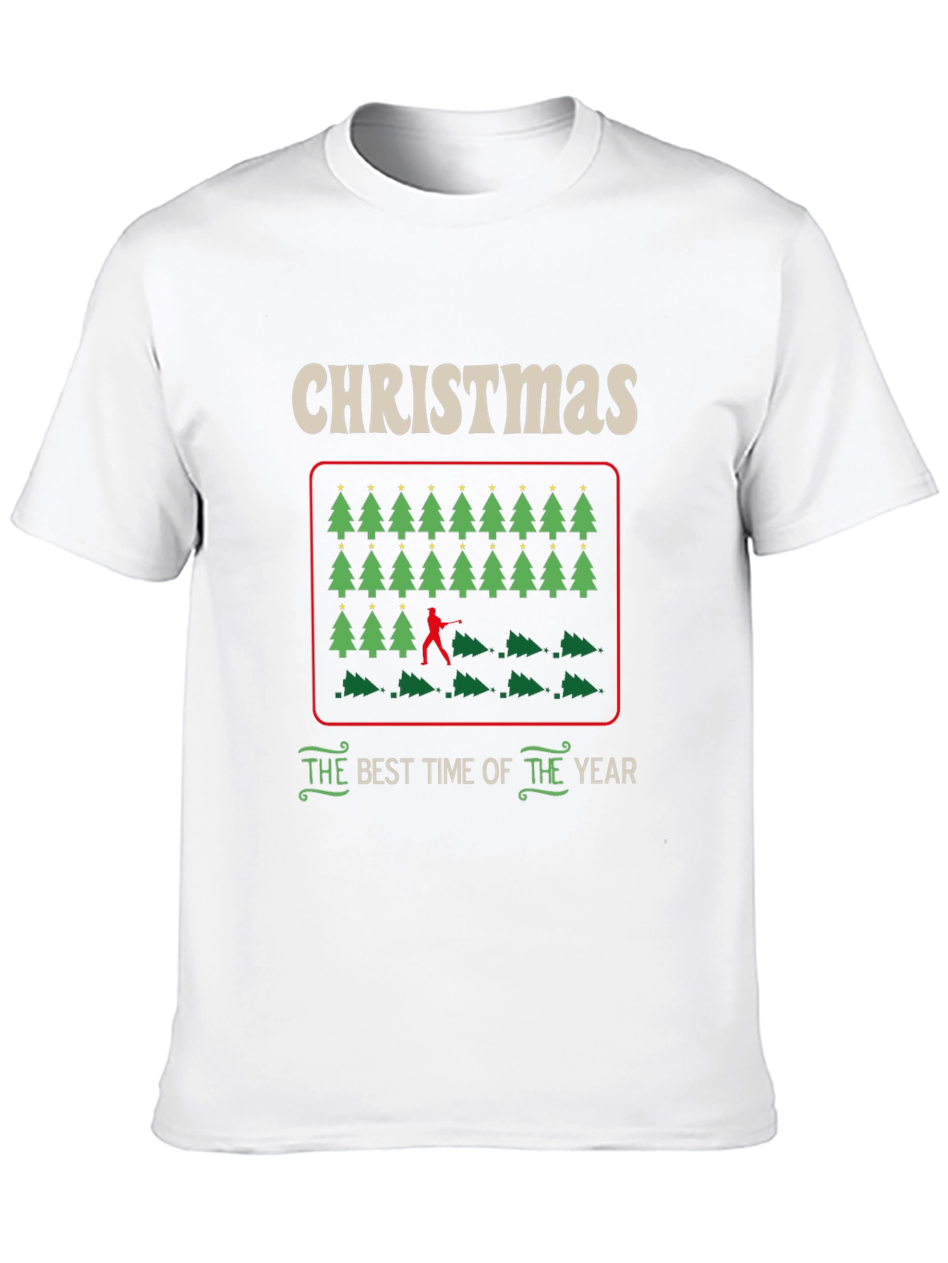 Christmas Tree Cutting Humor Tee