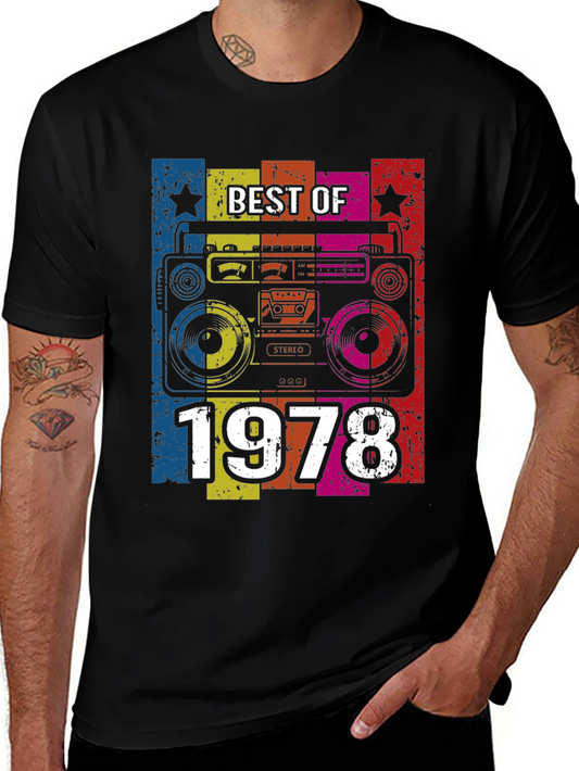 Retro 1978 Boombox T-Shirt - Vintage Birthday Gift