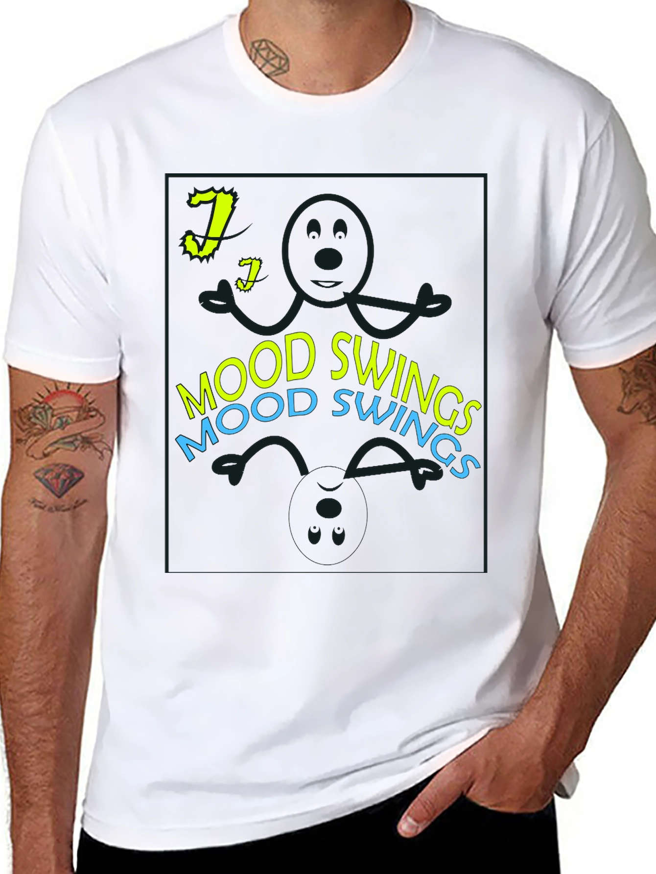 Mood Swings T-Shirt - Black Graphic Tee