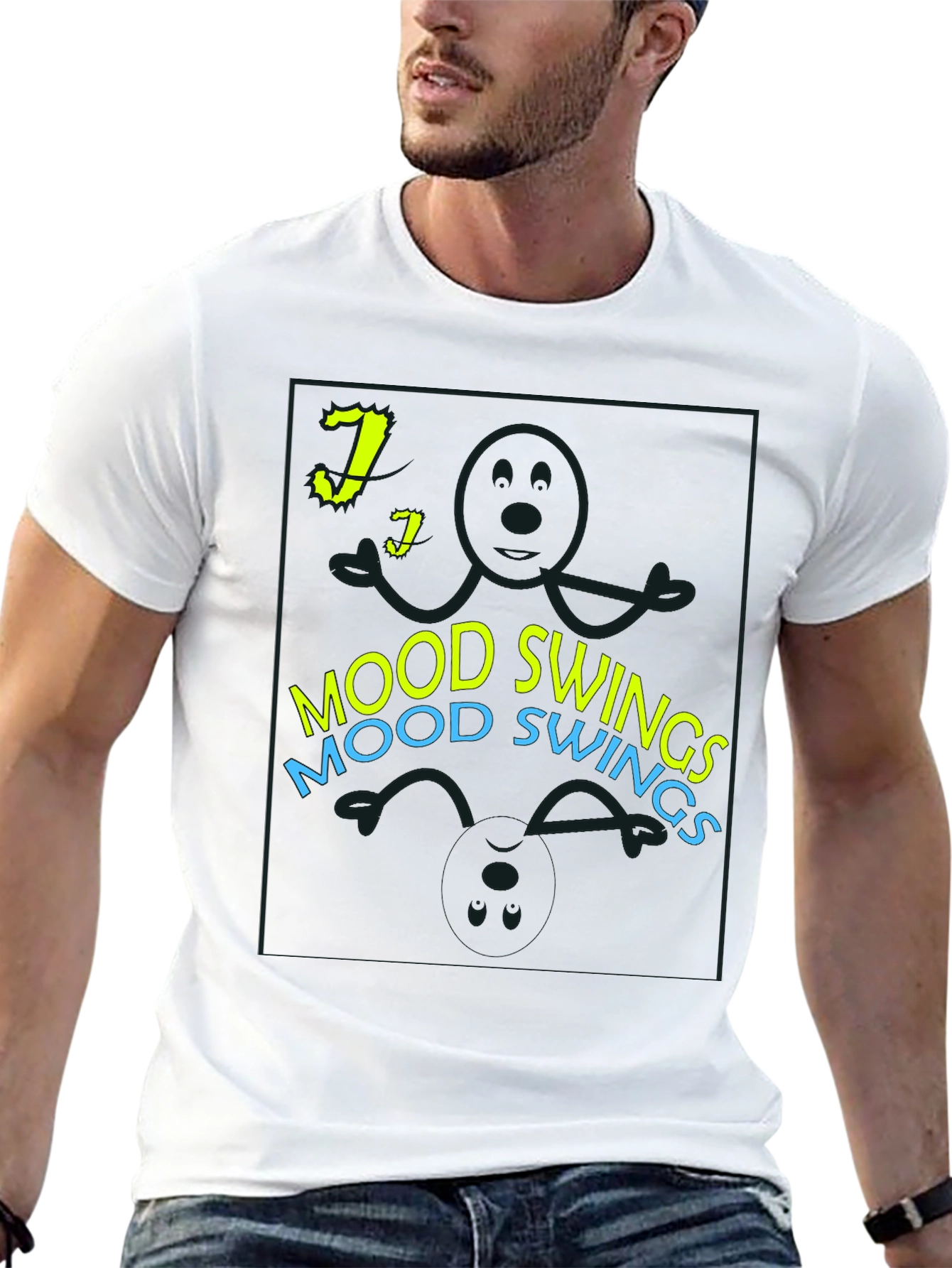 Mood Swings T-Shirt - Black Graphic Tee