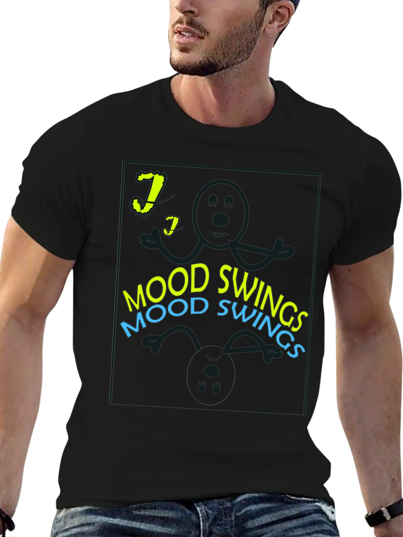 Mood Swings T-Shirt - Black Graphic Tee
