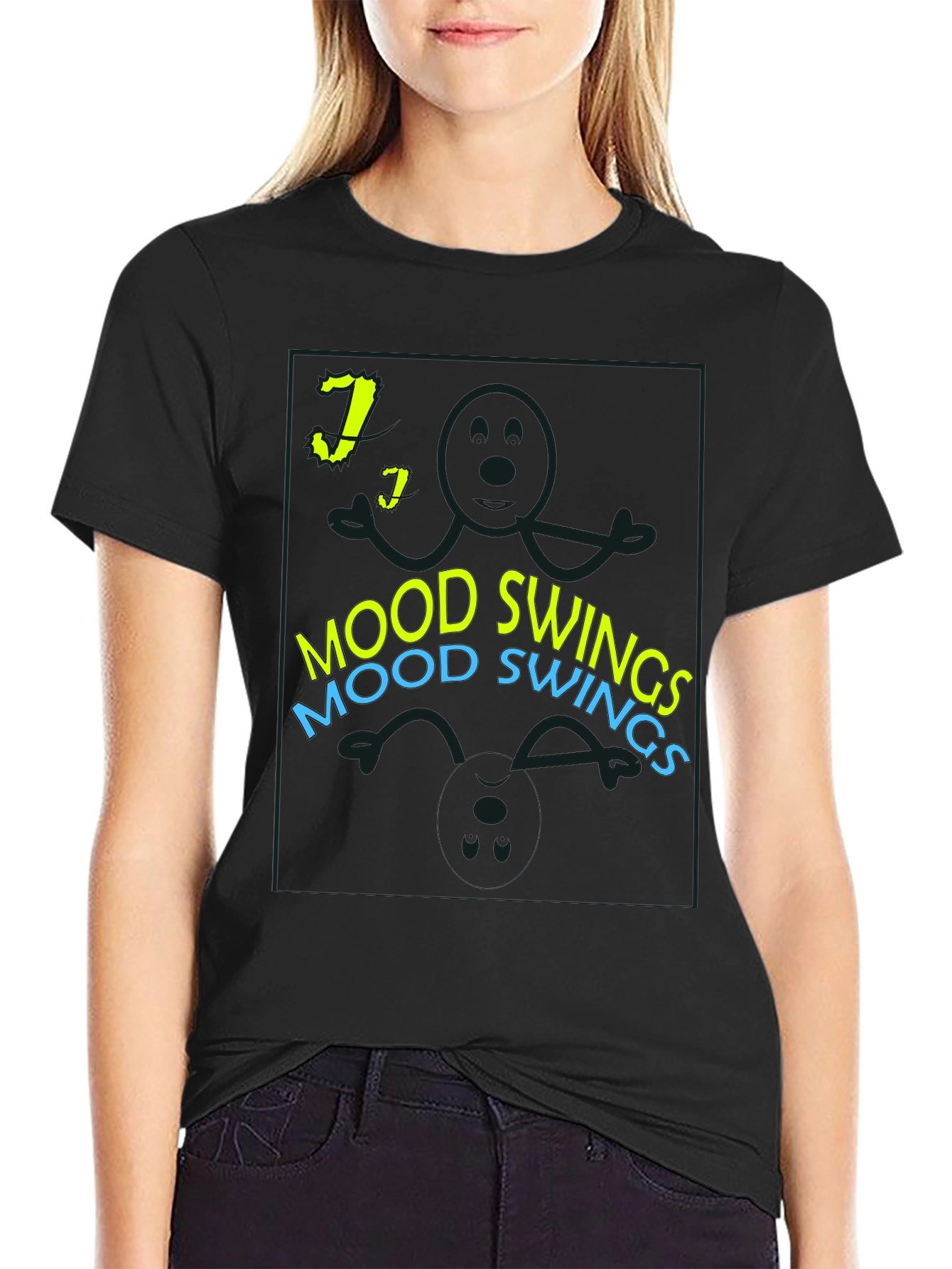 Mood Swings T-Shirt - Black Graphic Tee