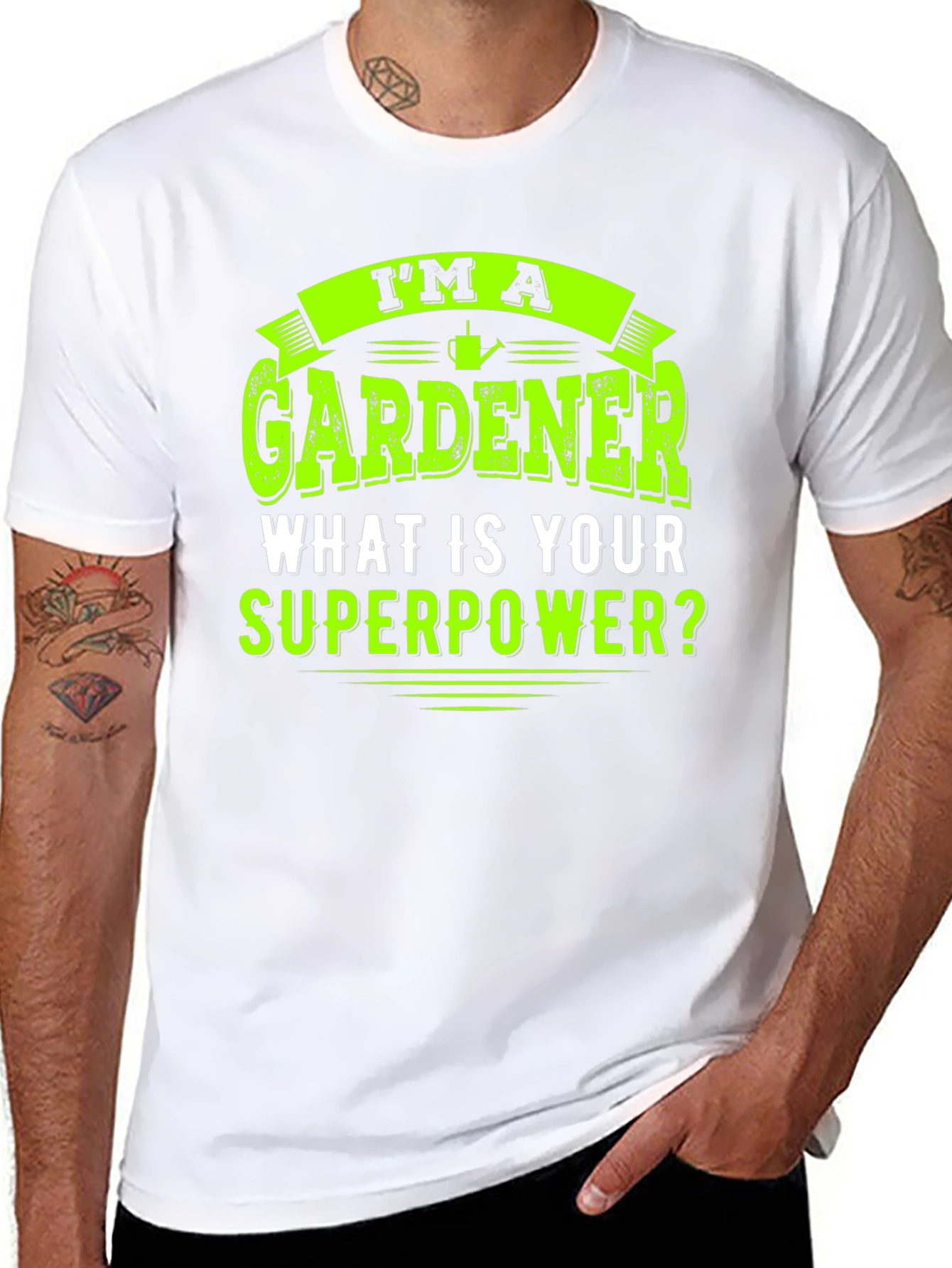 Gardener Superpower T-Shirt - Black Graphic Tee