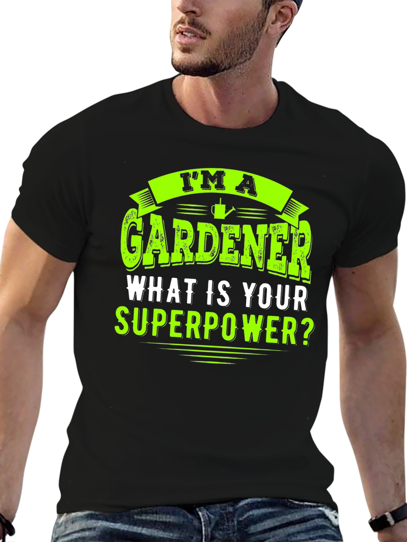 Gardener Superpower T-Shirt - Black Graphic Tee