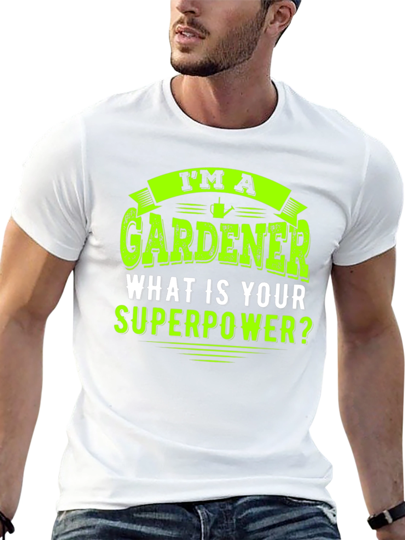 Gardener Superpower T-Shirt - Black Graphic Tee