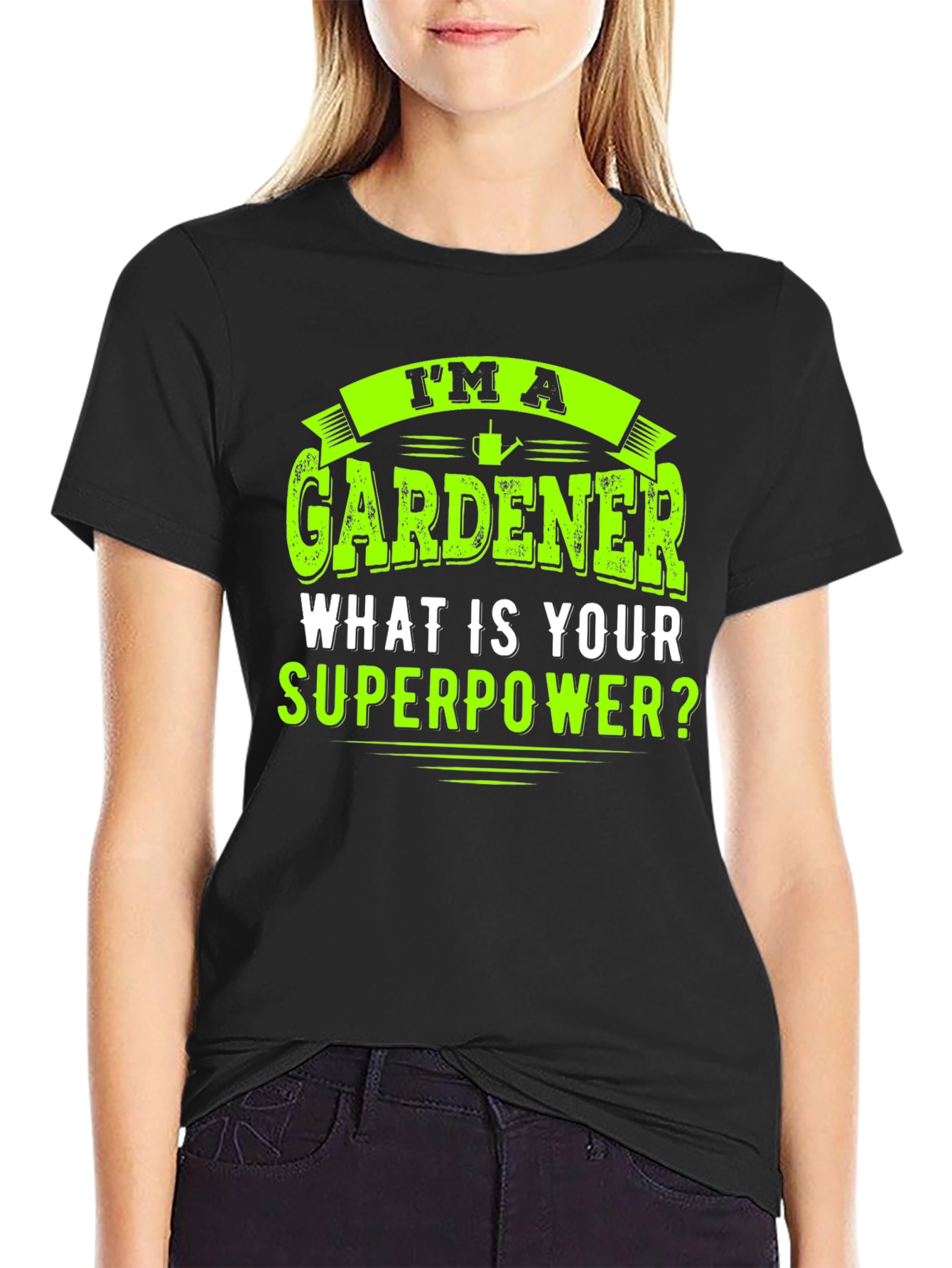 Gardener Superpower T-Shirt - Black Graphic Tee