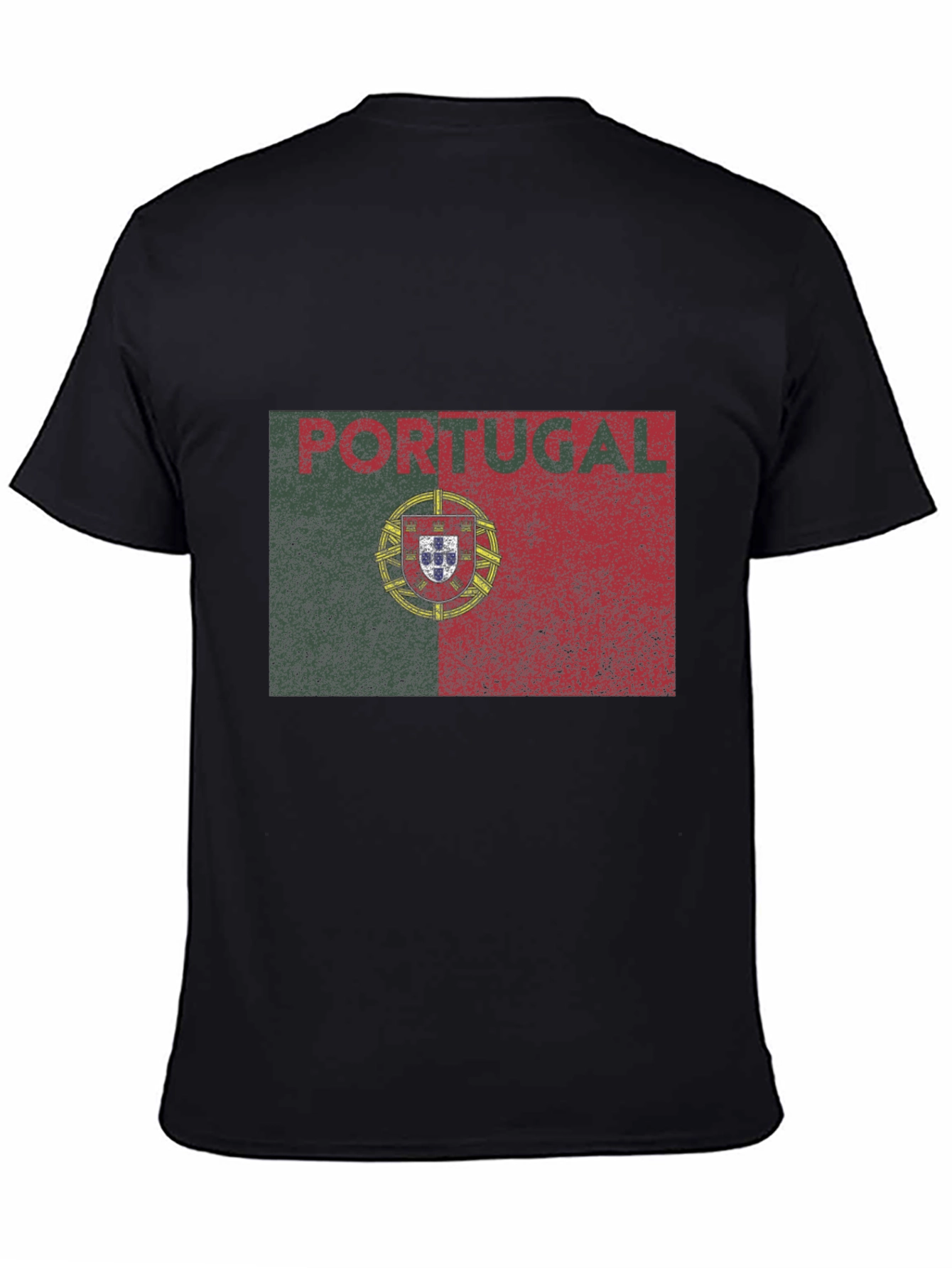 Portugal Flag Graphic T-Shirt - Distressed Design