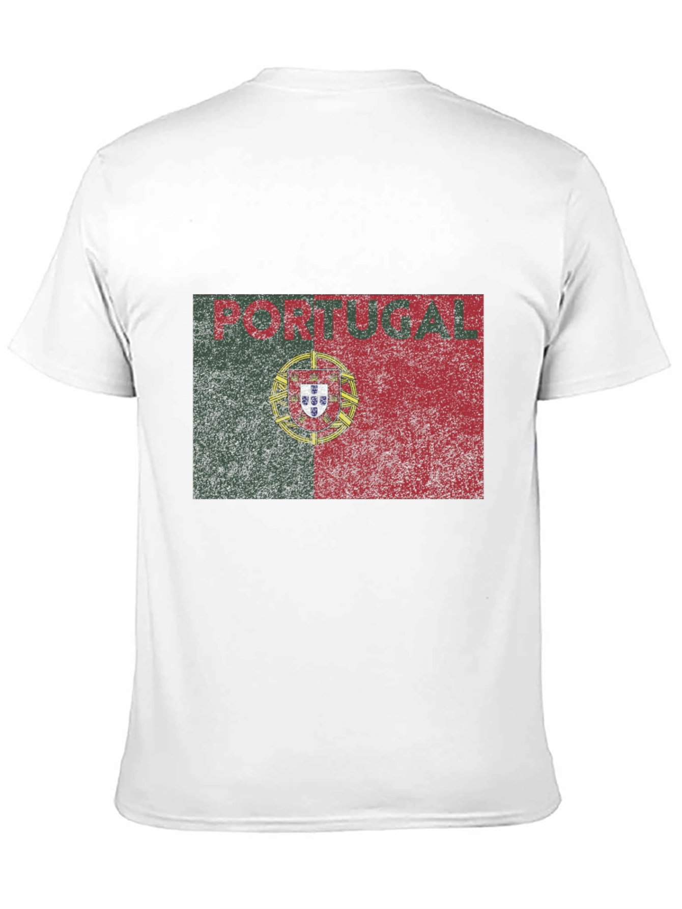 Portugal Flag Graphic T-Shirt - Distressed Design