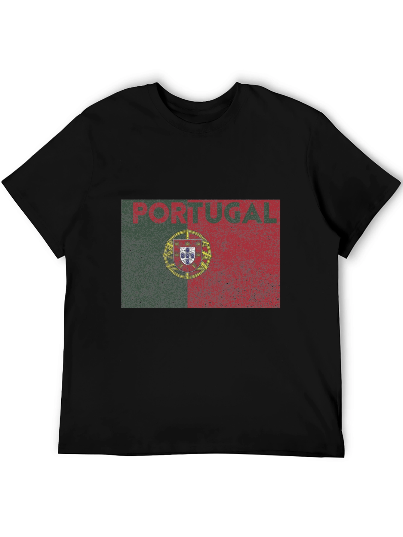 Portugal Flag Graphic T-Shirt - Distressed Design