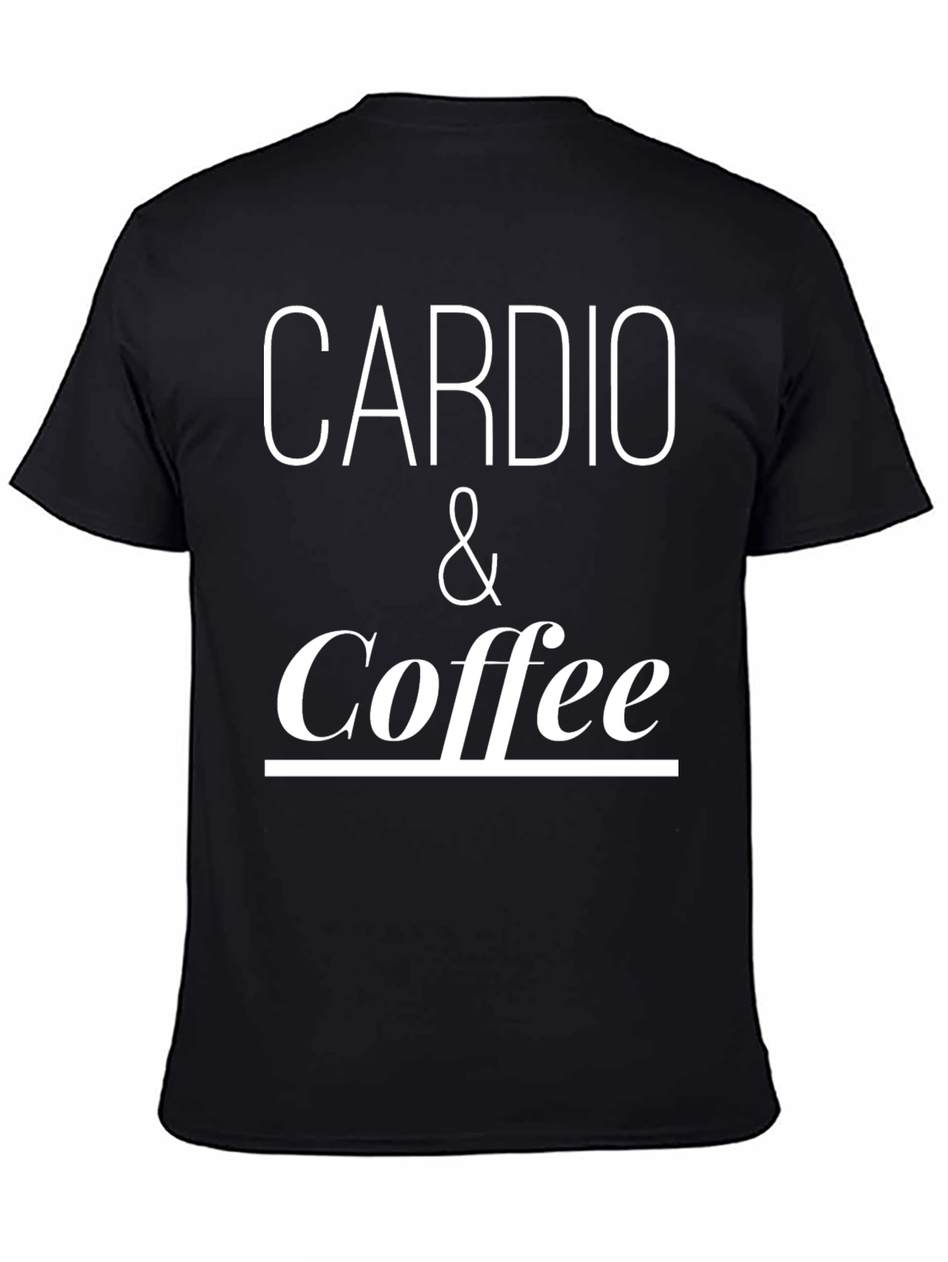 Cardio & Coffee Graphic Tee - Black