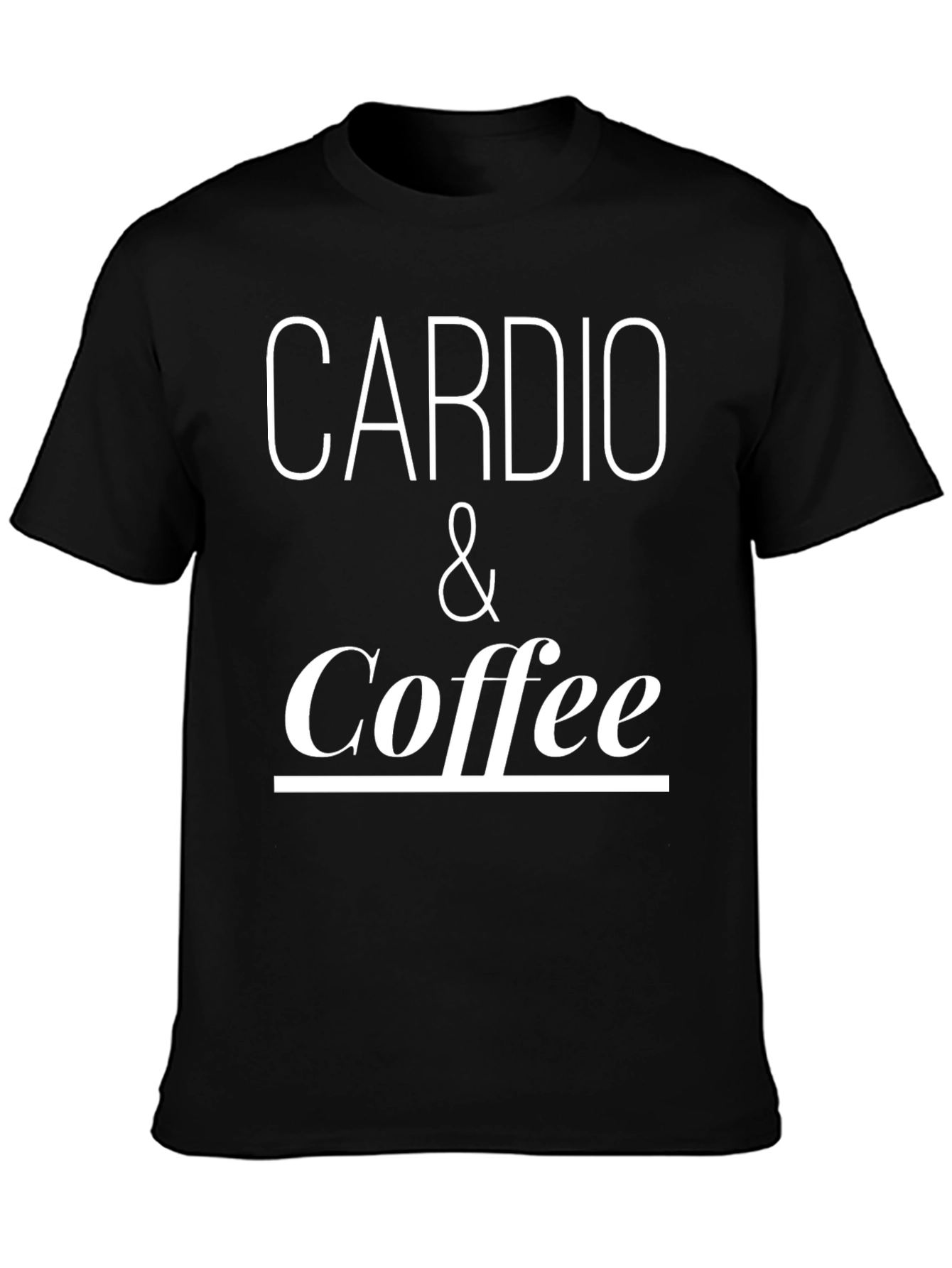 Cardio & Coffee Graphic Tee - Black