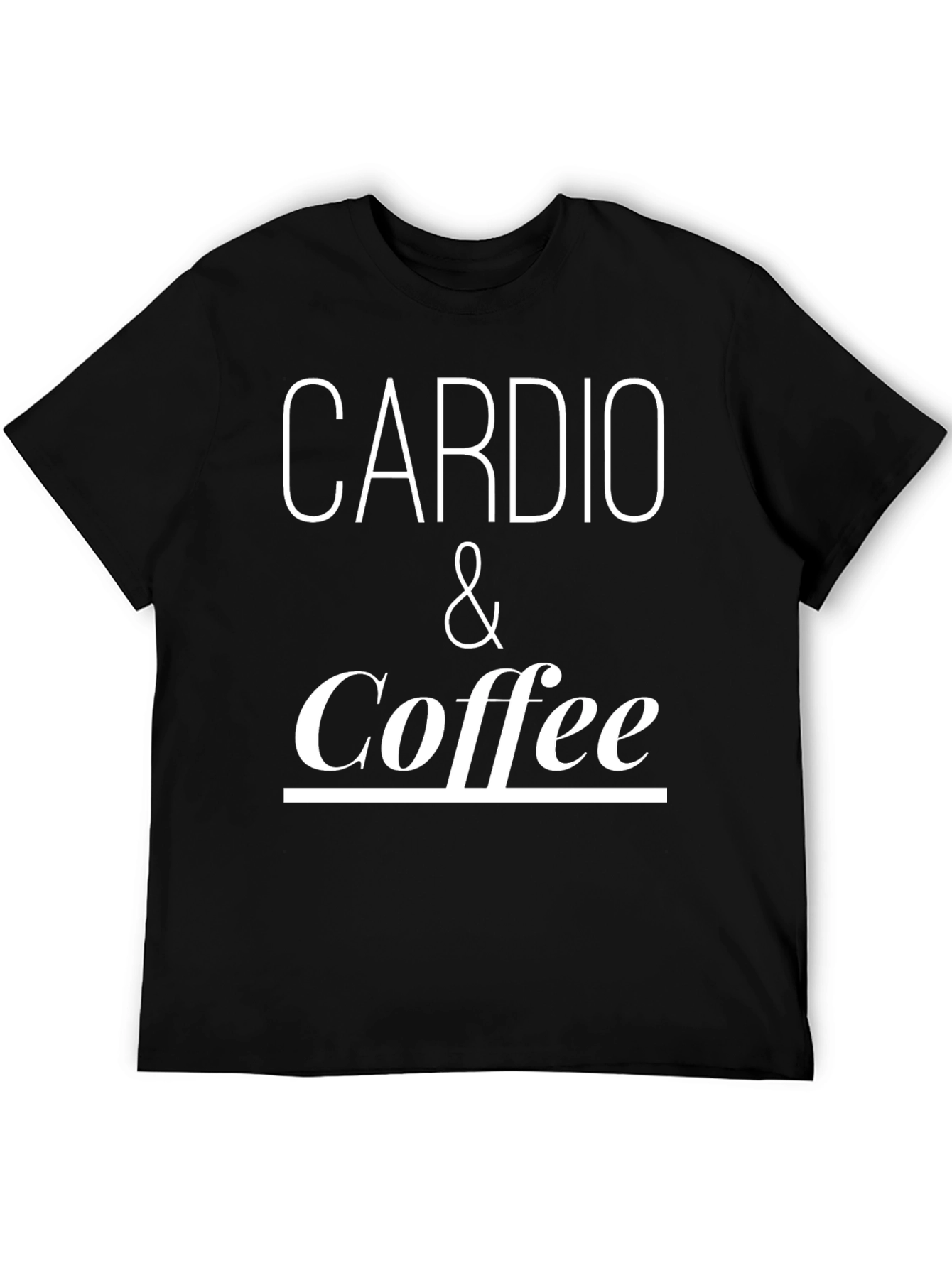 Cardio & Coffee Graphic Tee - Black