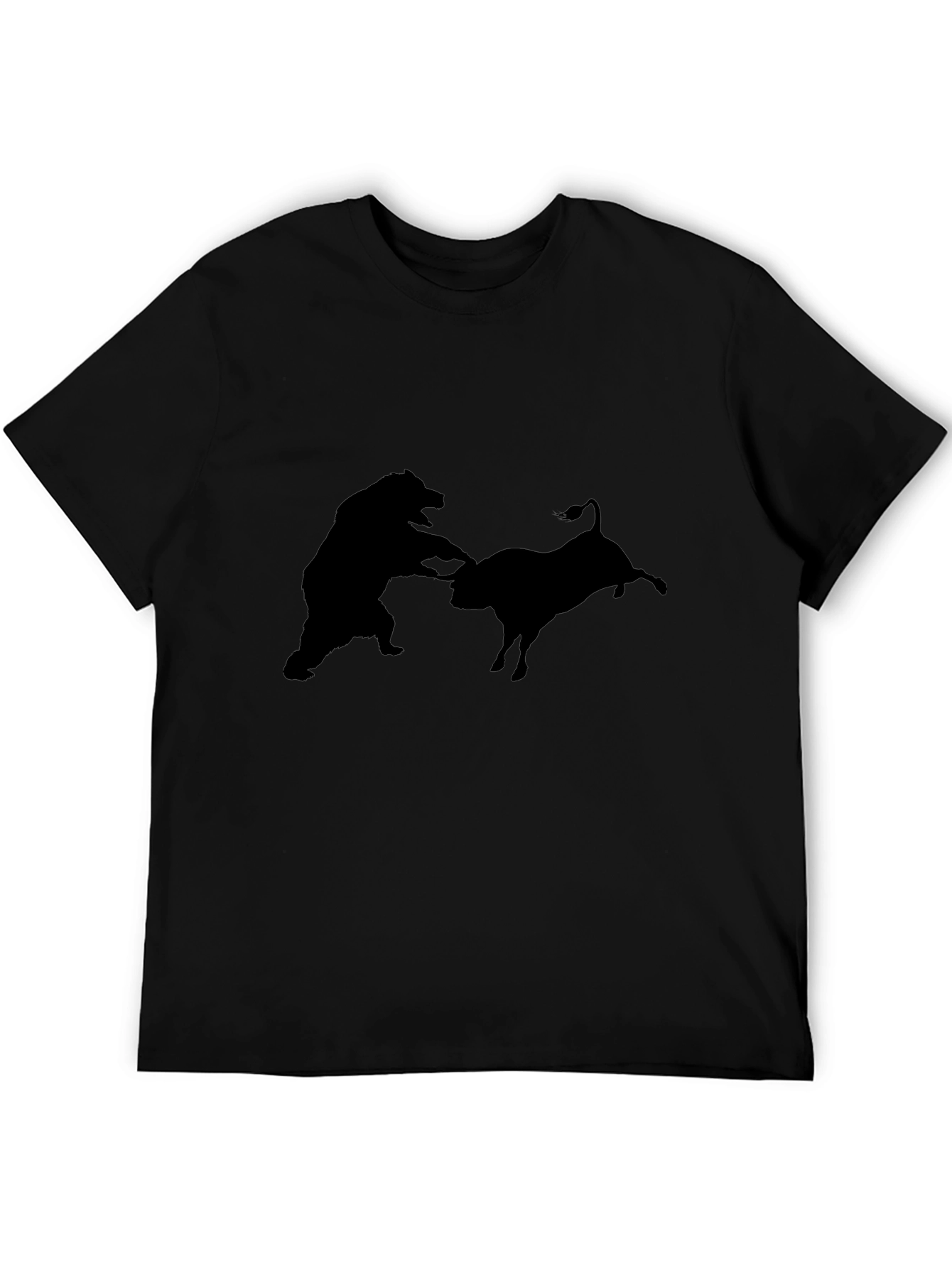 Bull vs Bear Black Graphic Tee
