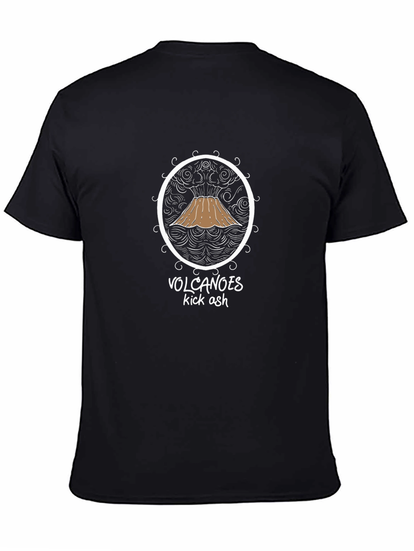 Volcanoes Kick Ash Graphic Tee - Black