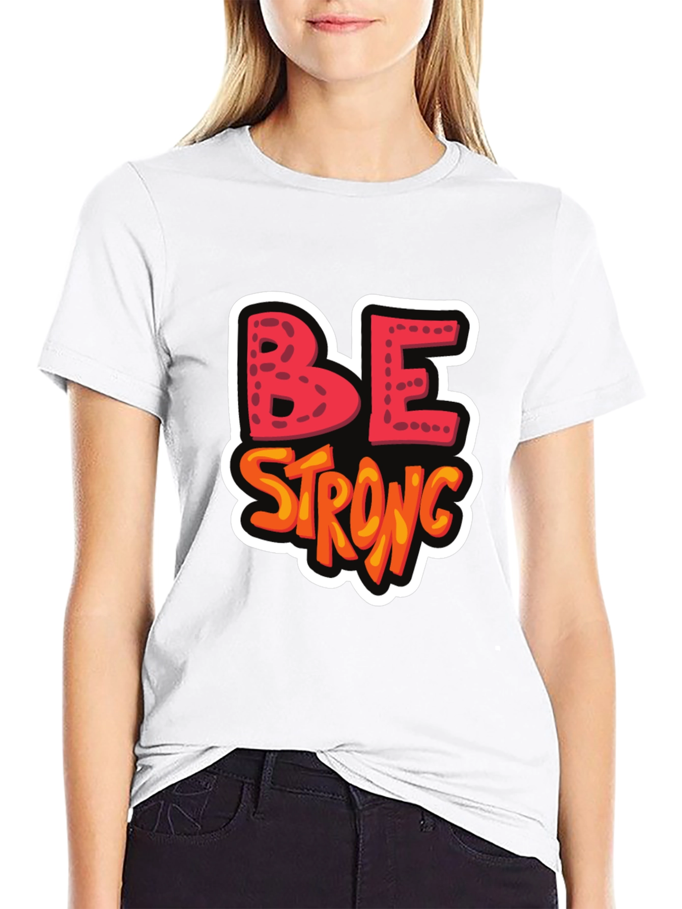 Be Strong Graphic Tee - Black