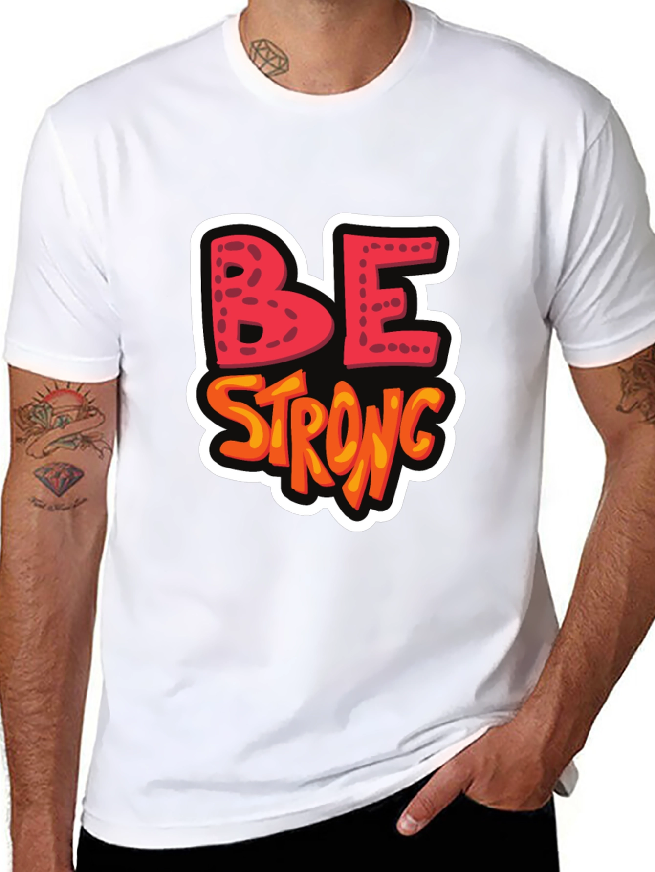 Be Strong Graphic Tee - Black