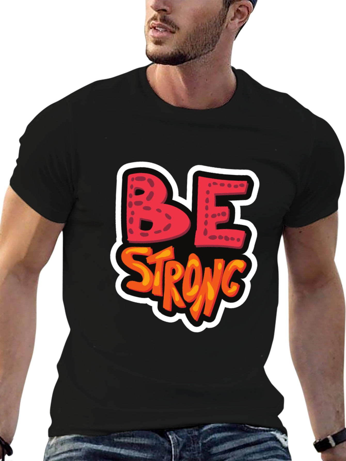 Be Strong Graphic Tee - Black