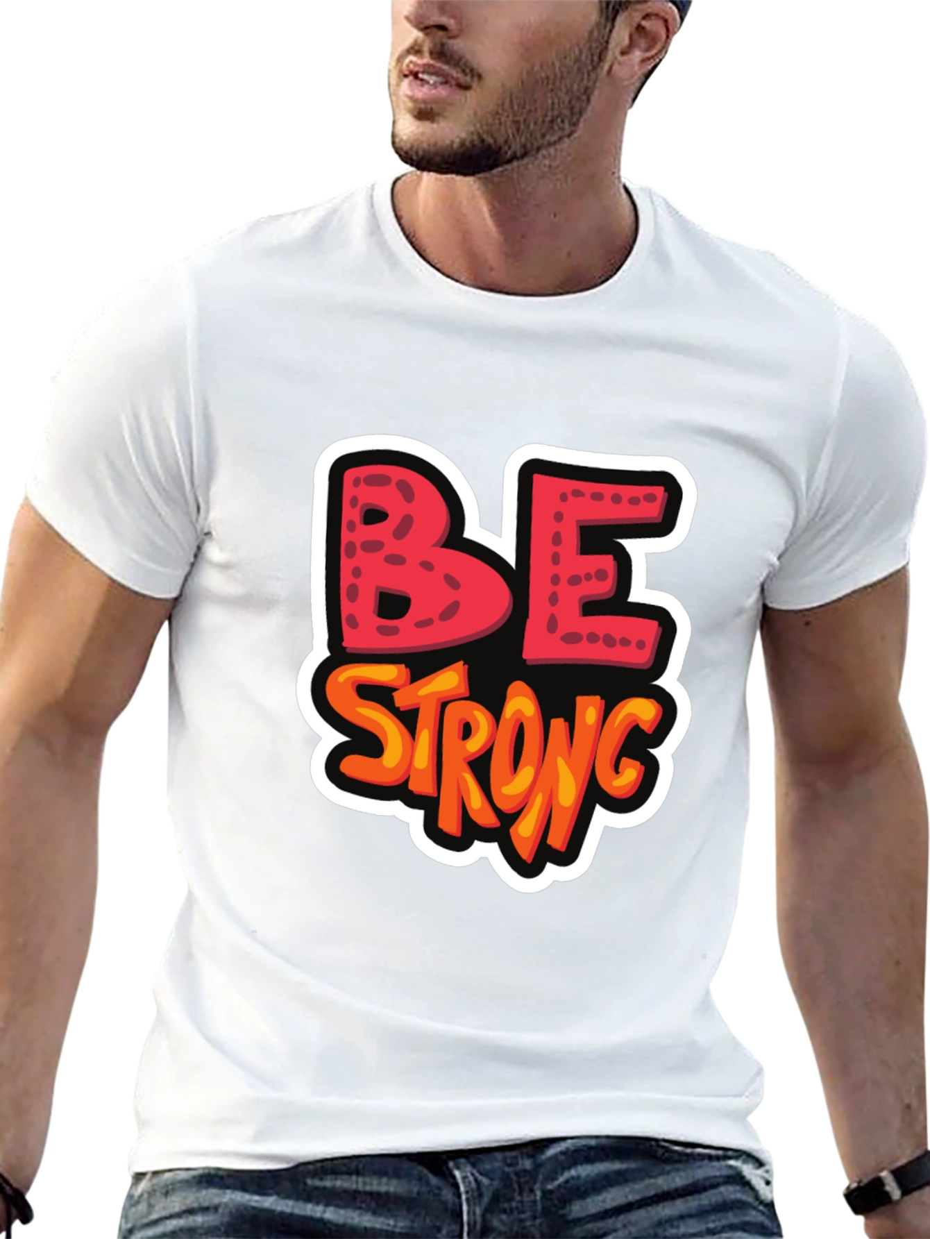 Be Strong Graphic Tee - Black