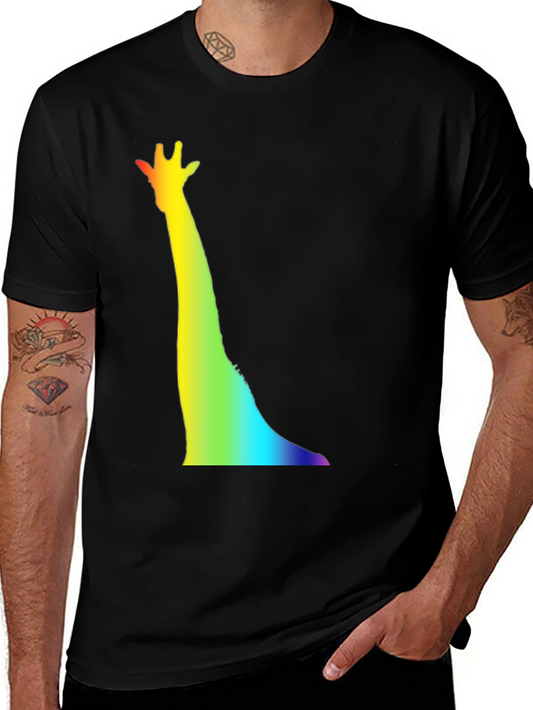 Rainbow Giraffe T-Shirt - Quirky Animal Tee