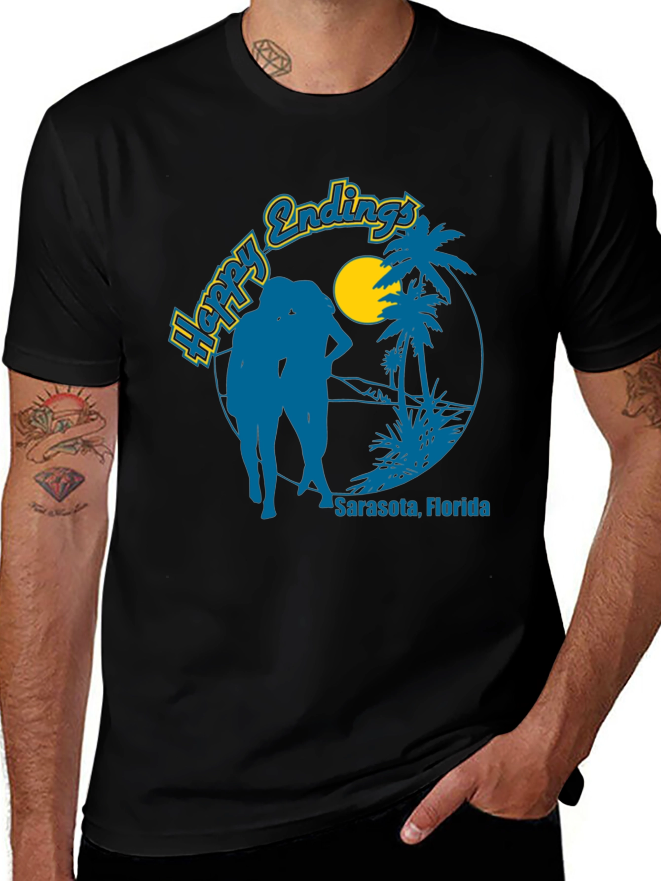 Happy Endings Sarasota Graphic T-Shirt