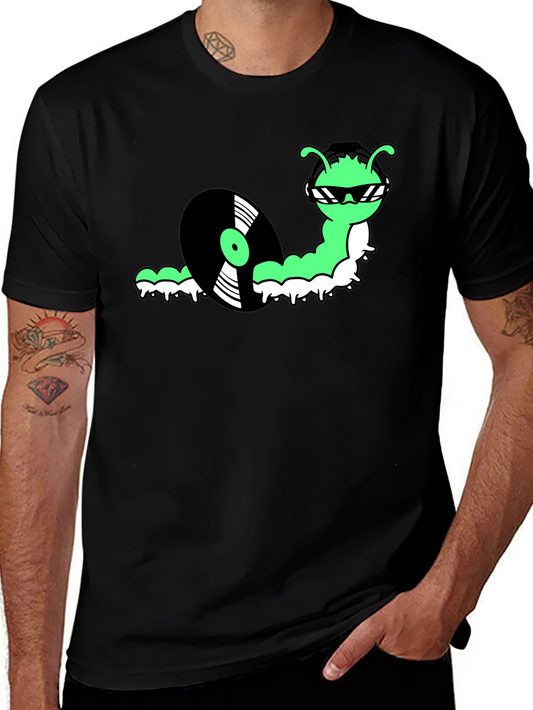 Cool Cartoon Snail DJ Graphic T-Shirt