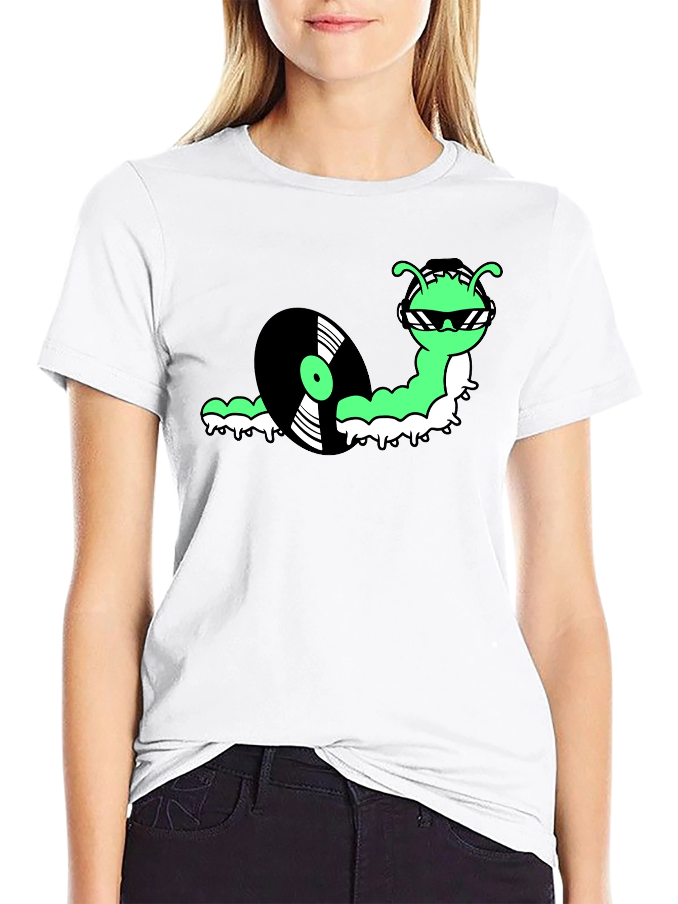 Cool Cartoon Snail DJ Graphic T-Shirt