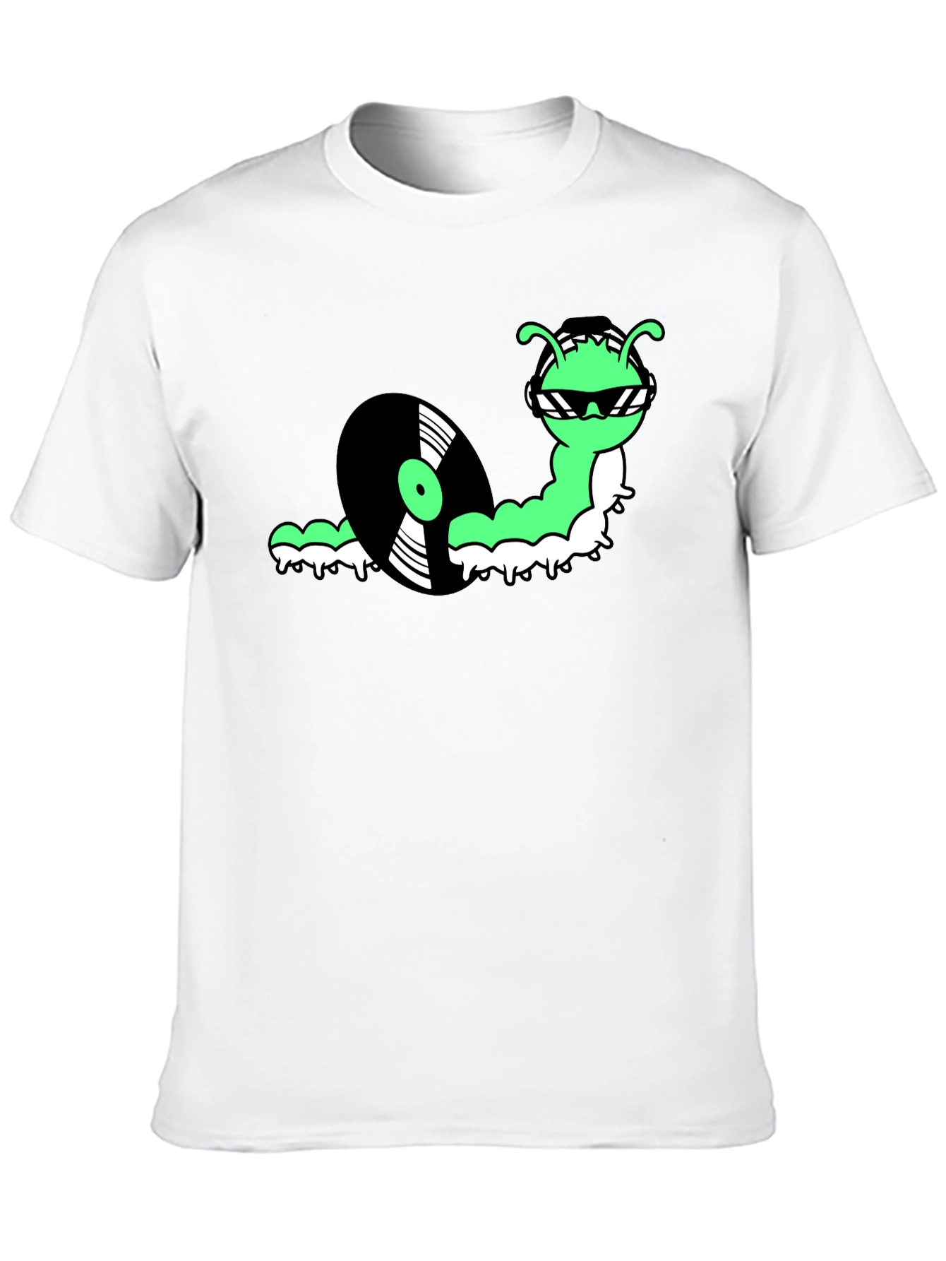 Cool Cartoon Snail DJ Graphic T-Shirt