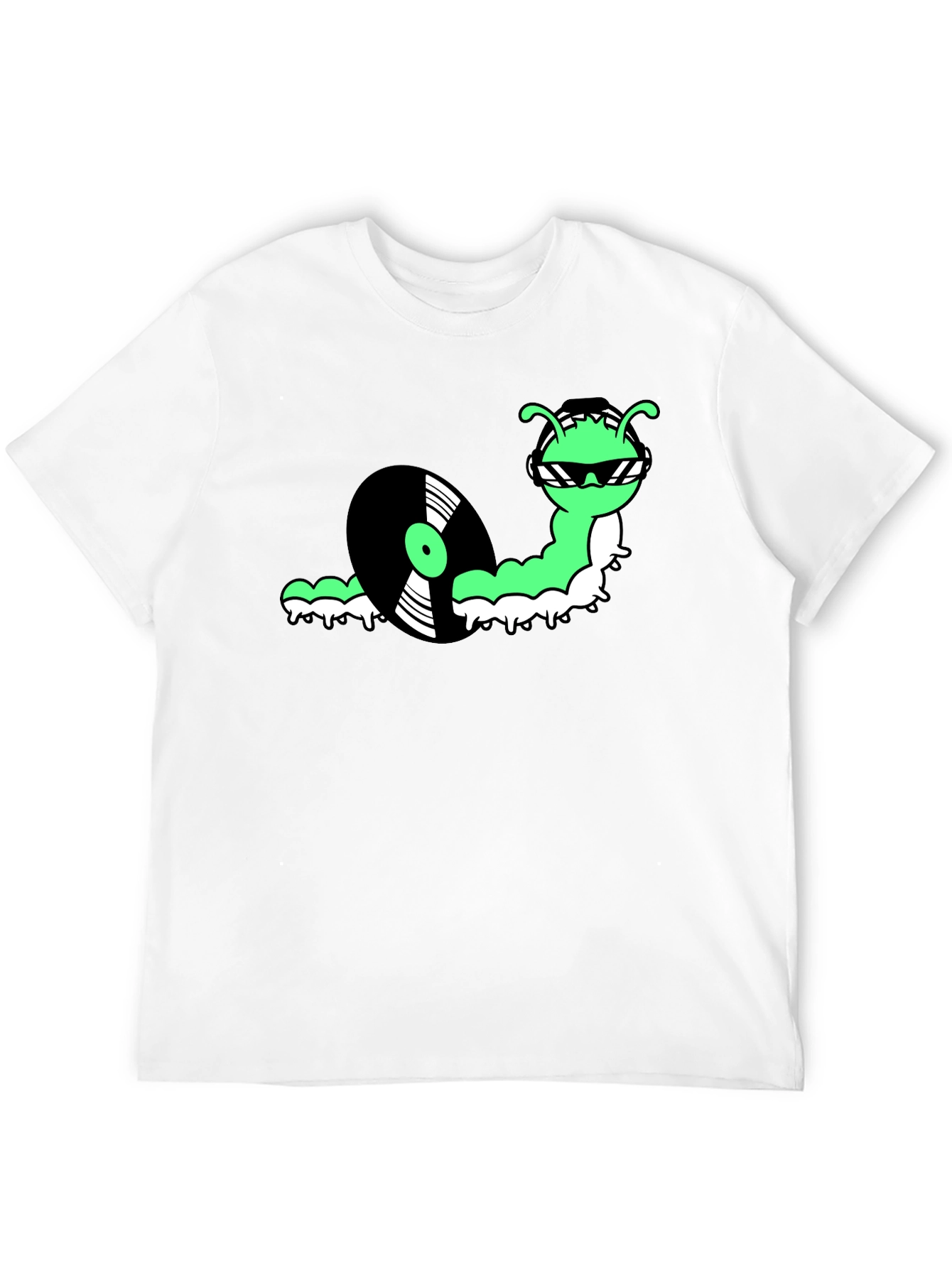 Cool Cartoon Snail DJ Graphic T-Shirt